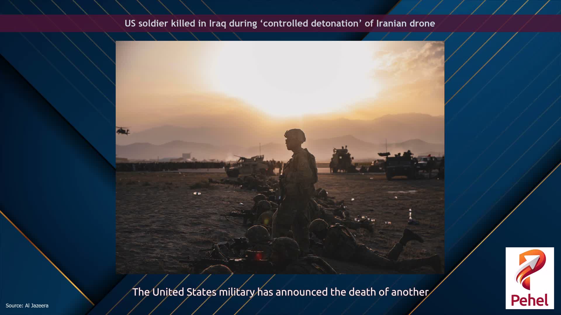 US soldier killed in Iraq during ‘controlled detonation’ of Iranian drone