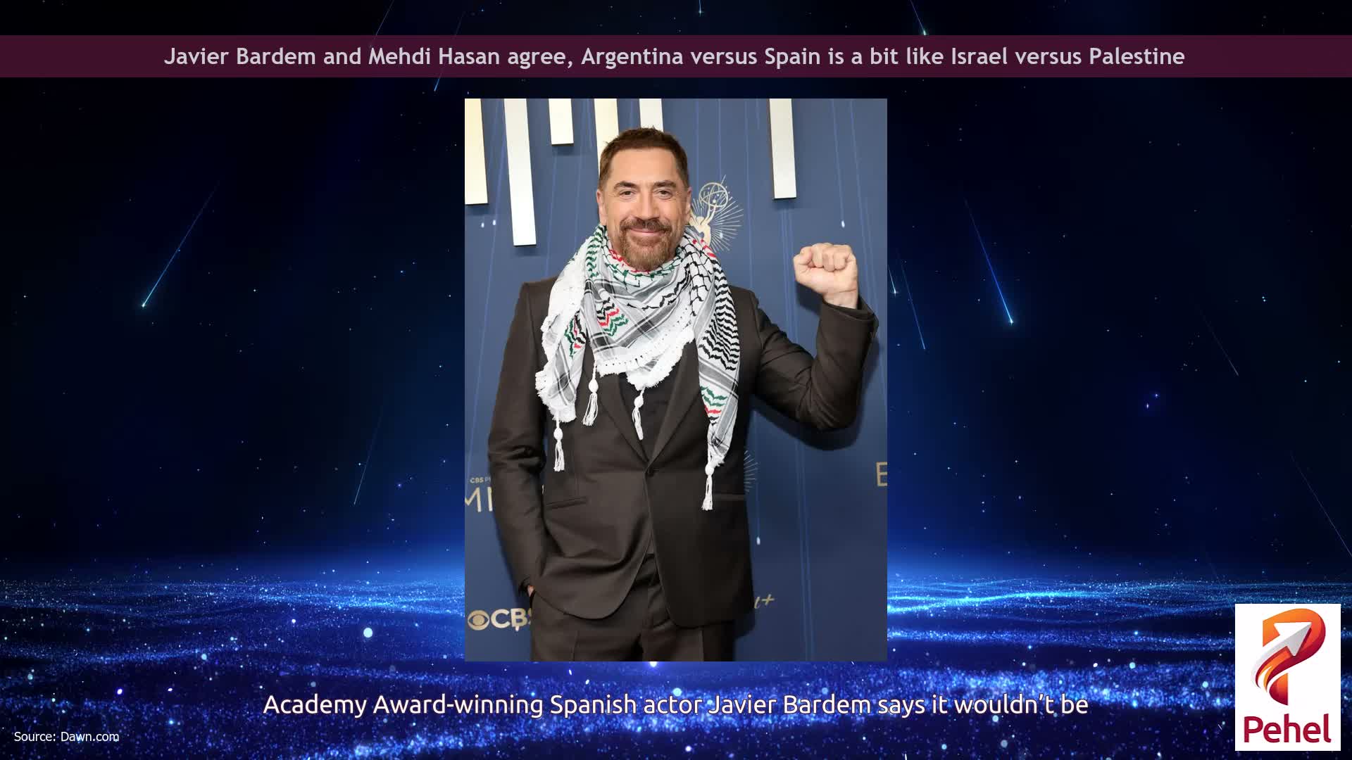 Javier Bardem and Mehdi Hasan agree, Argentina versus Spain is a bit like Israel versus Palestine