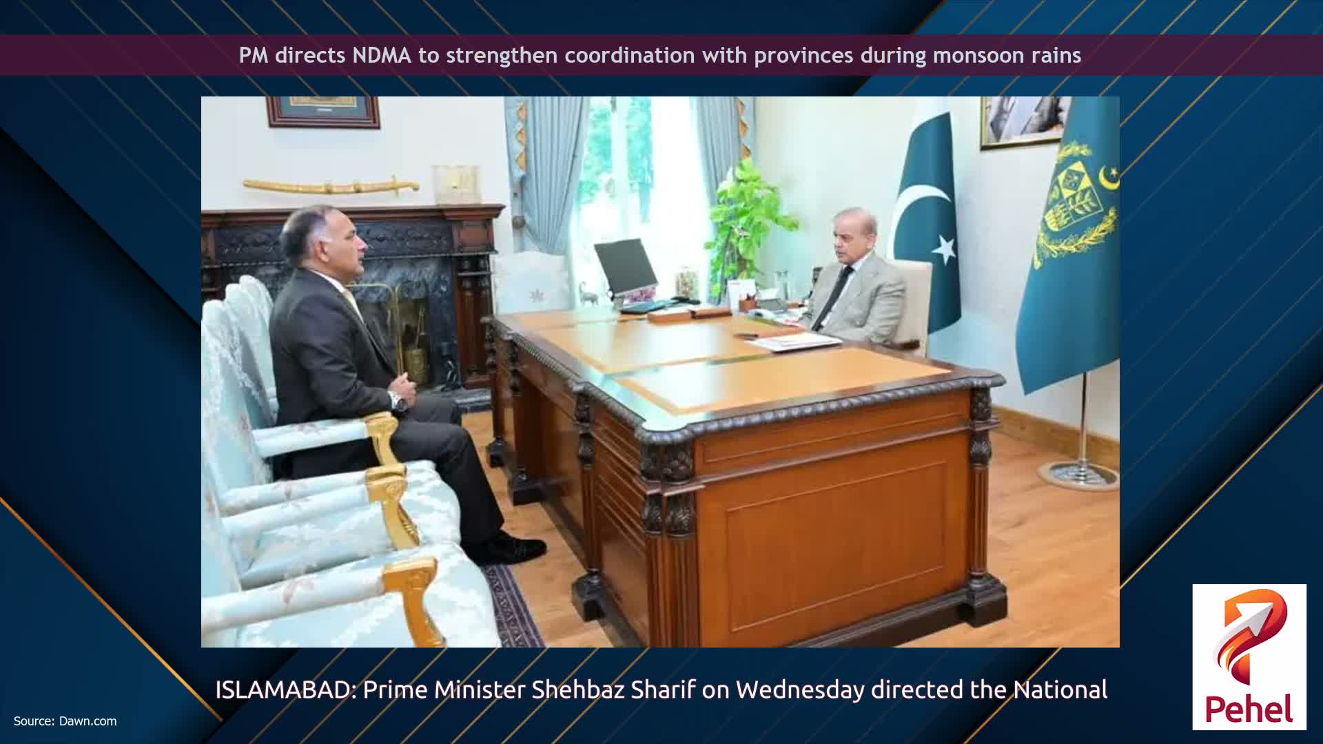 PM directs NDMA to strengthen coordination with provinces during monsoon rains