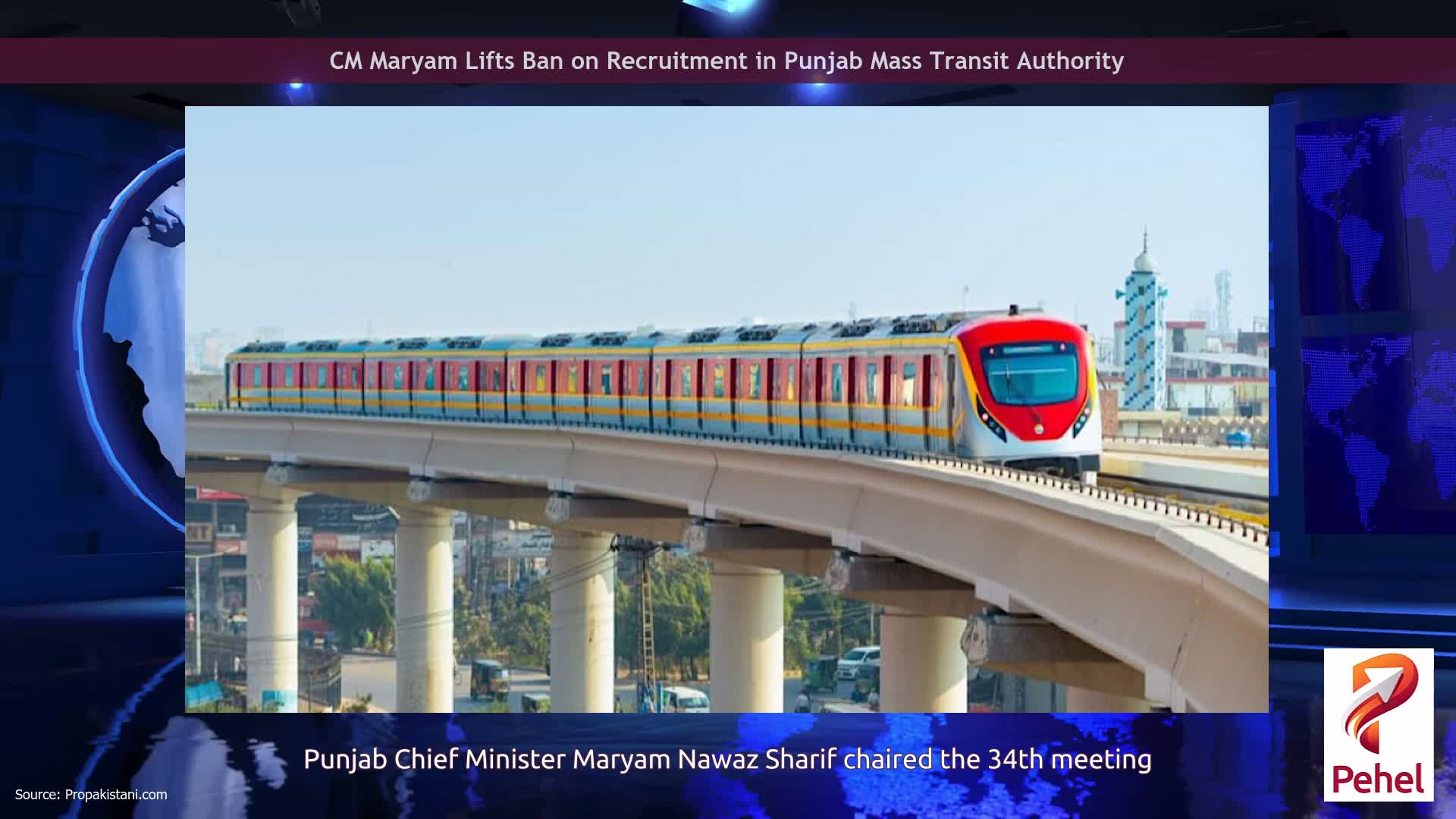 CM Maryam Lifts Ban on Recruitment in Punjab Mass Transit Authority
