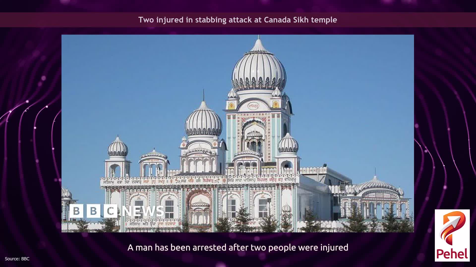 Two injured in stabbing attack at Canada Sikh temple