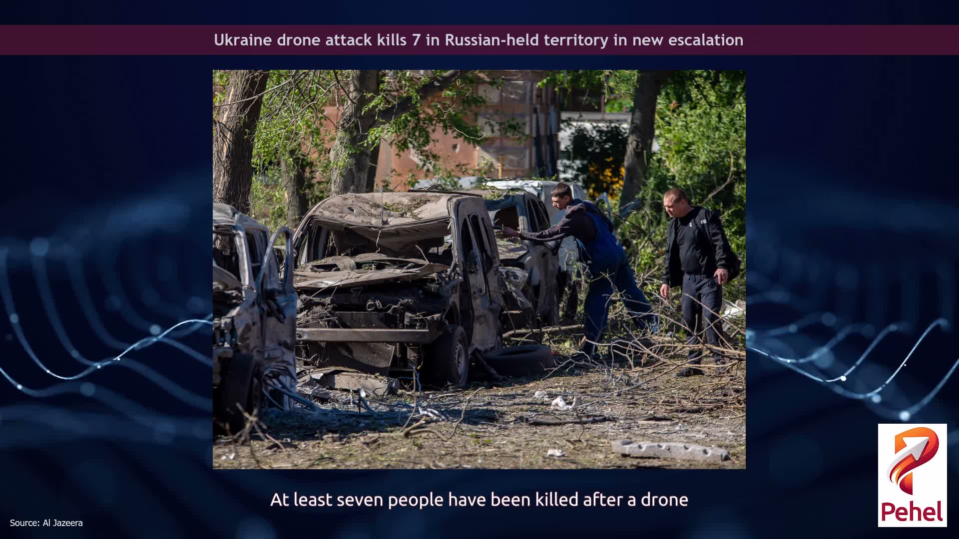 Ukraine drone attack kills 7 in Russian-held territory in new escalation