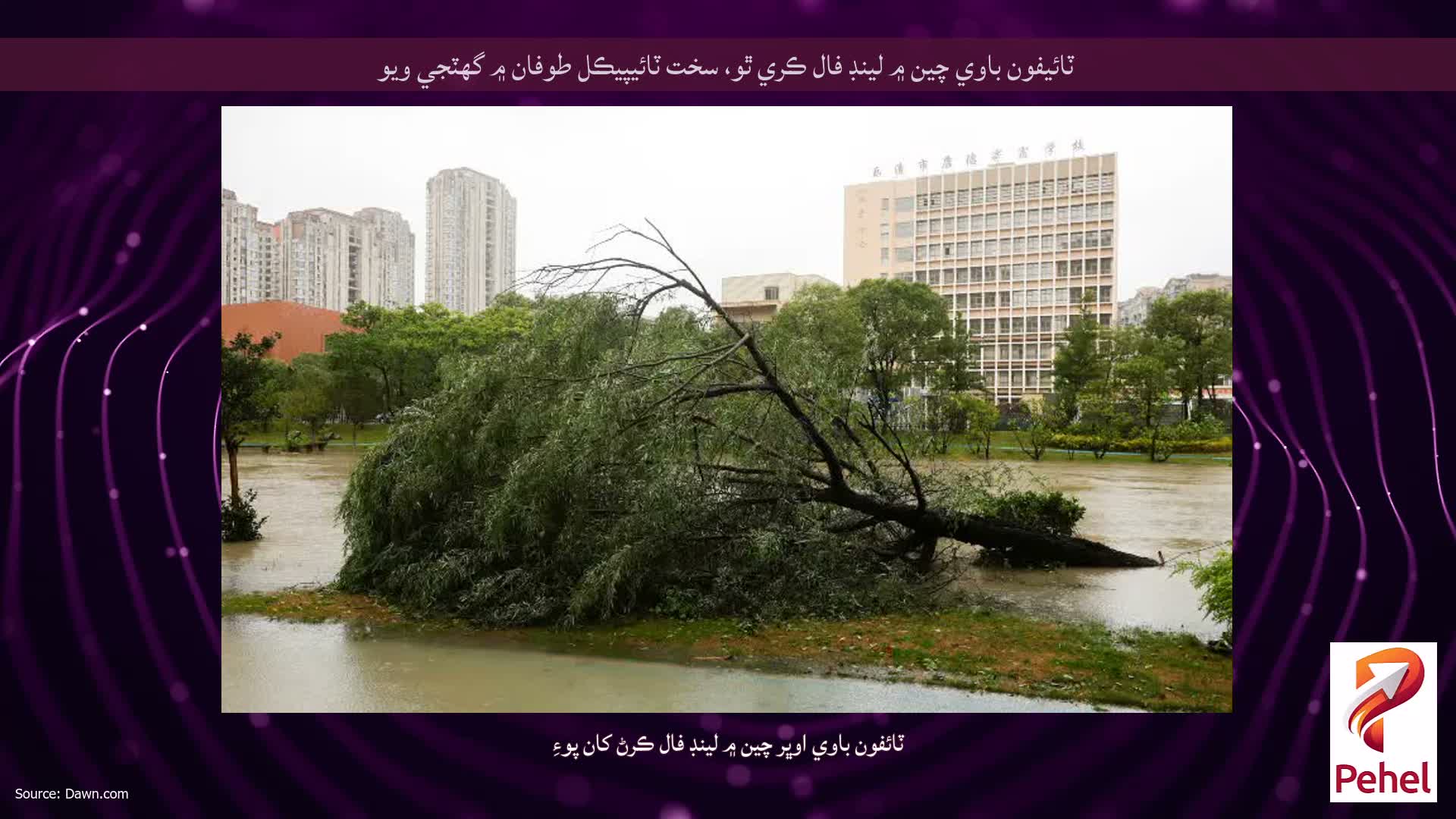 ٽائيفون باوي چين ۾ لينڊ فال ڪري ٿو، سخت ٽائيپيڪل طوفان ۾ گهٽجي ويو