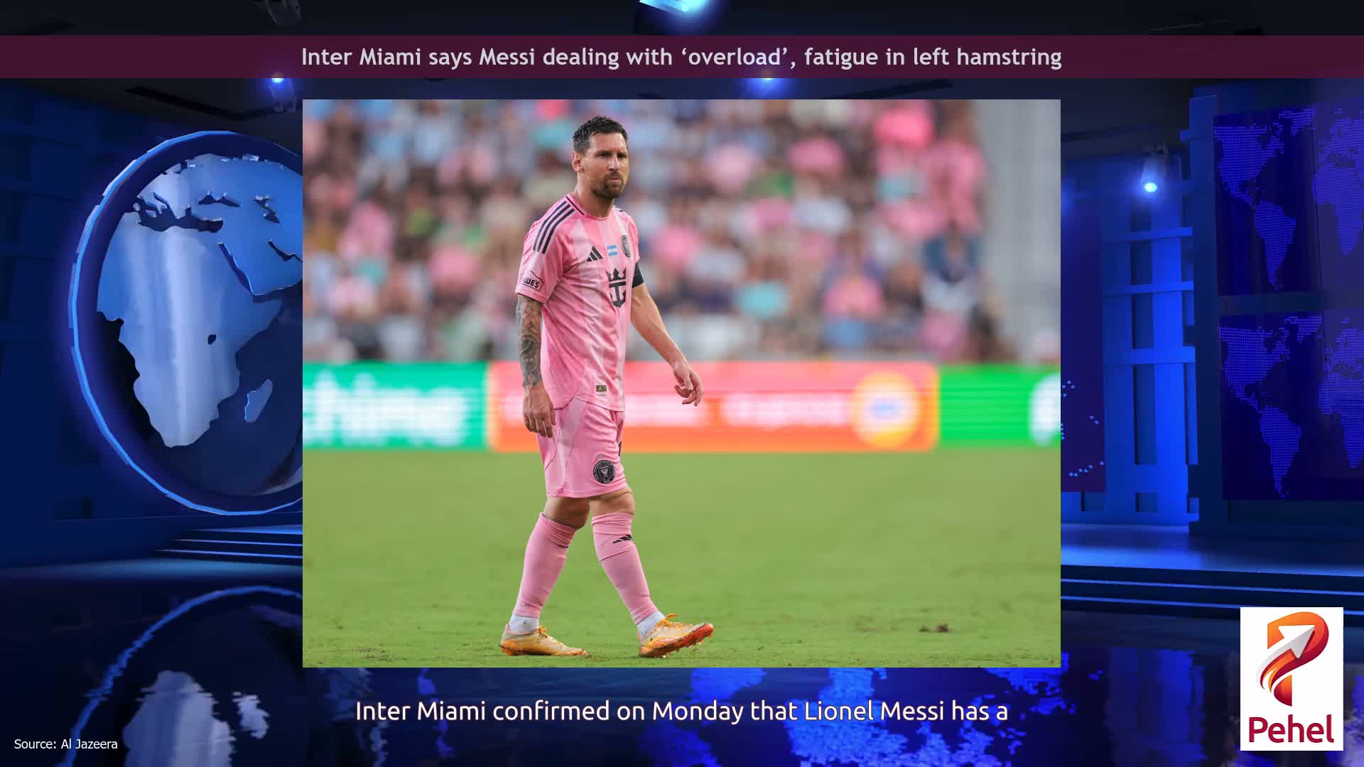 Inter Miami says Messi dealing with ‘overload’, fatigue in left hamstring