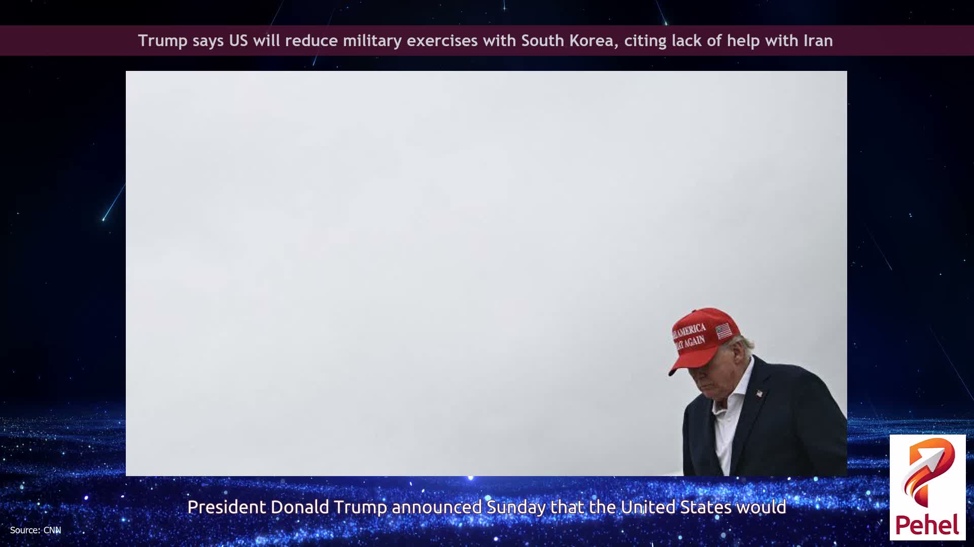 Trump says US will reduce military exercises with South Korea, citing lack of help with Iran