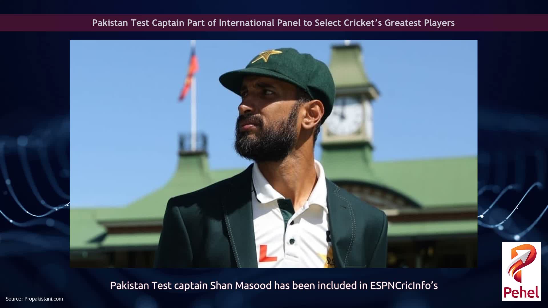 Pakistan Test Captain Part of International Panel to Select Cricket’s Greatest Players