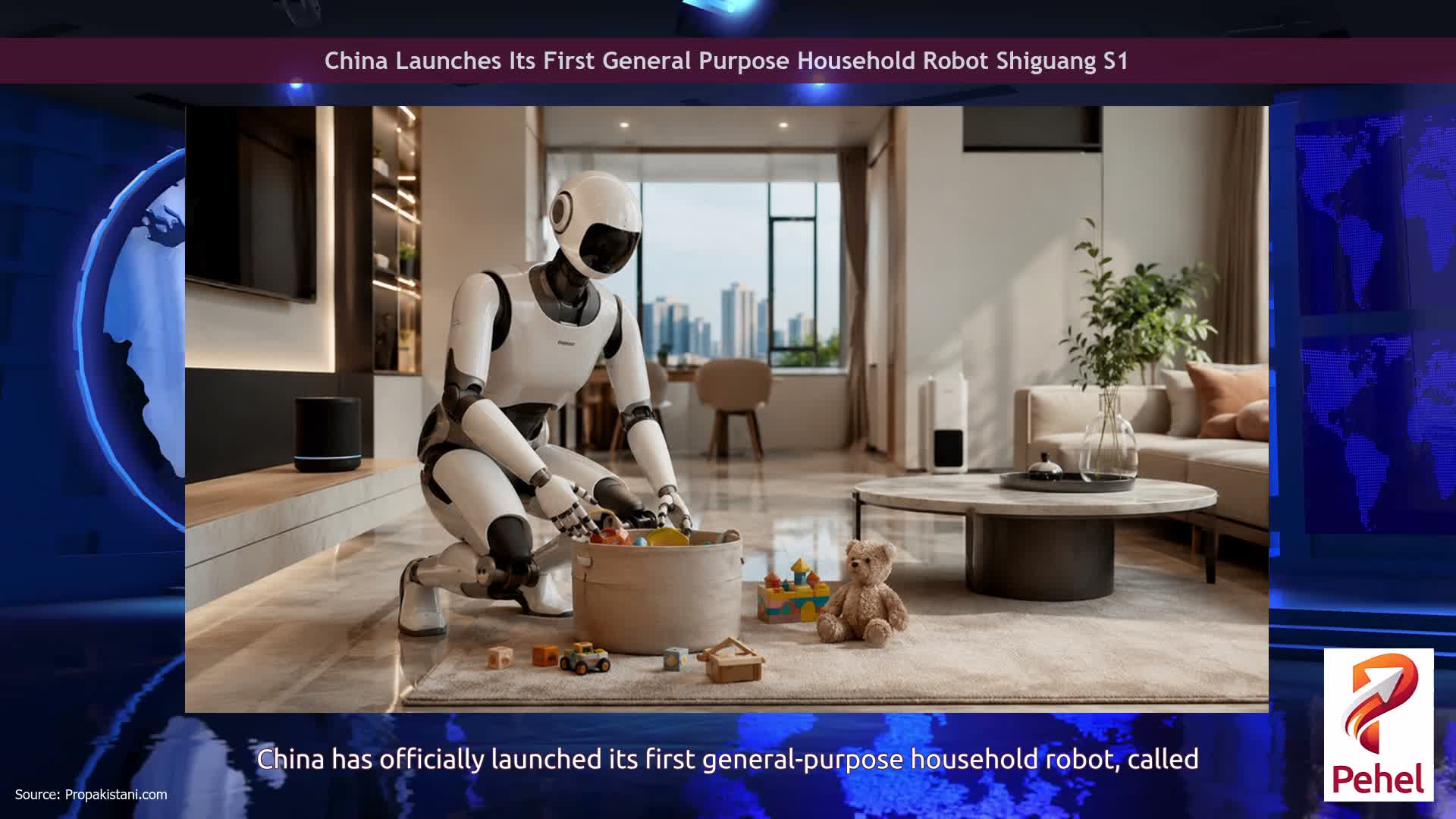 China Launches Its First General Purpose Household Robot Shiguang S1