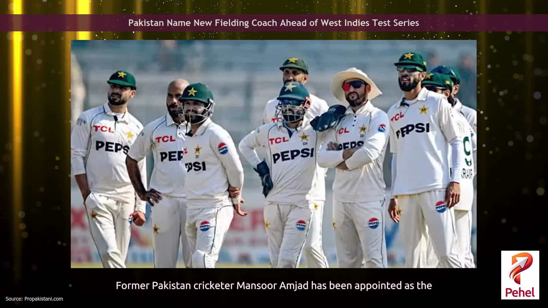 Pakistan Name New Fielding Coach Ahead of West Indies Test Series