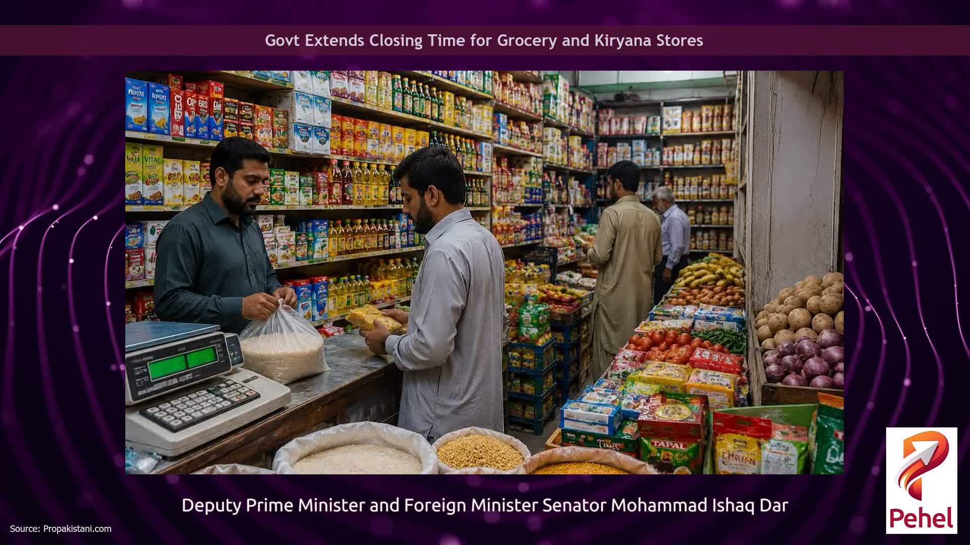 Govt Extends Closing Time for Grocery and Kiryana Stores