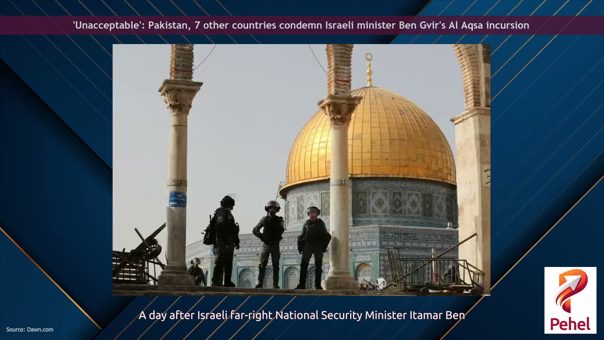 'Unacceptable': Pakistan, 7 other countries condemn Israeli minister Ben Gvir's Al Aqsa incursion