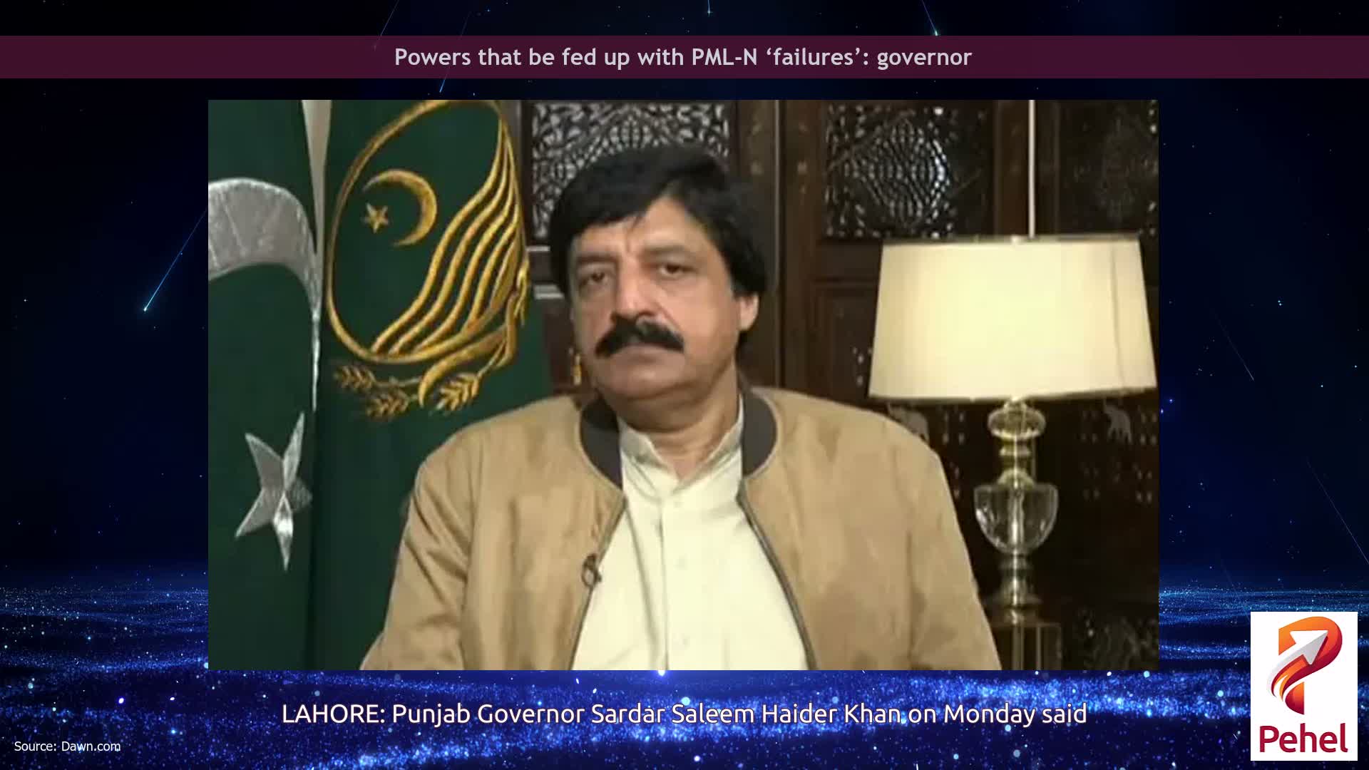 Powers that be fed up with PML-N ‘failures’: governor