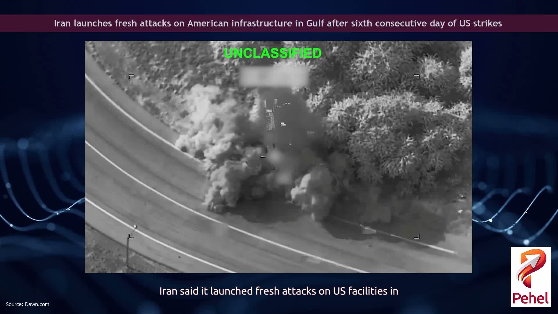 Iran launches fresh attacks on American infrastructure in Gulf after sixth consecutive day of US strikes