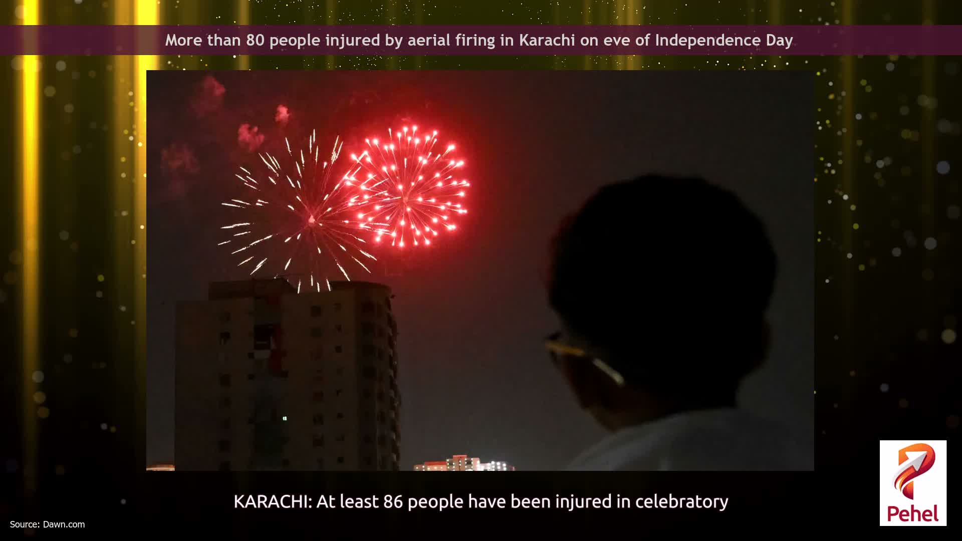 More than 80 people injured by aerial firing in Karachi on eve of Independence Day