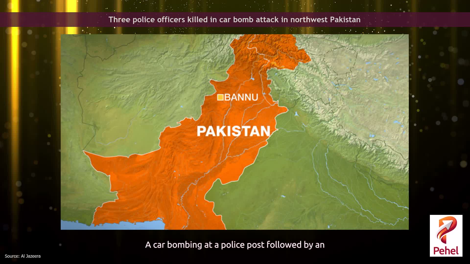 Three police officers killed in car bomb attack in northwest Pakistan