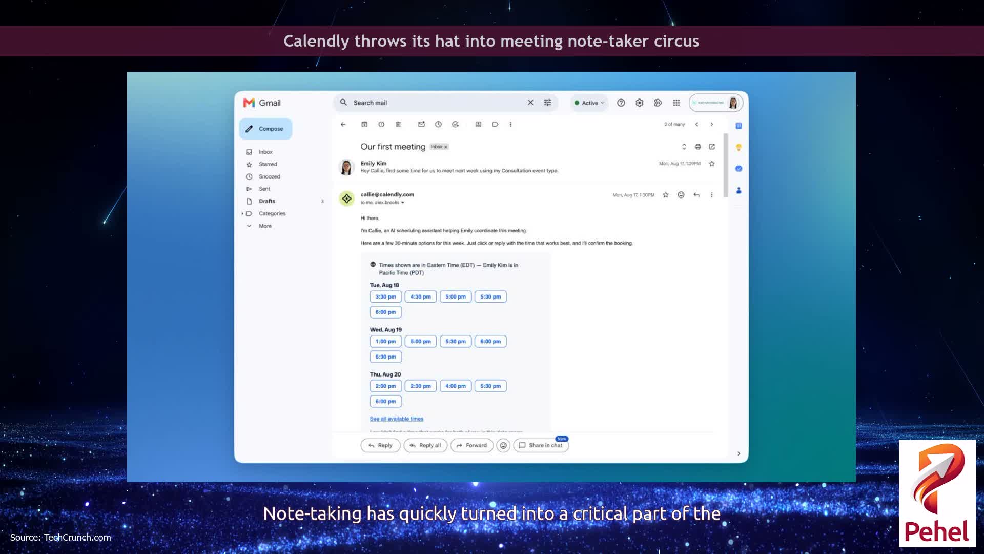 Calendly throws its hat into meeting note-taker circus