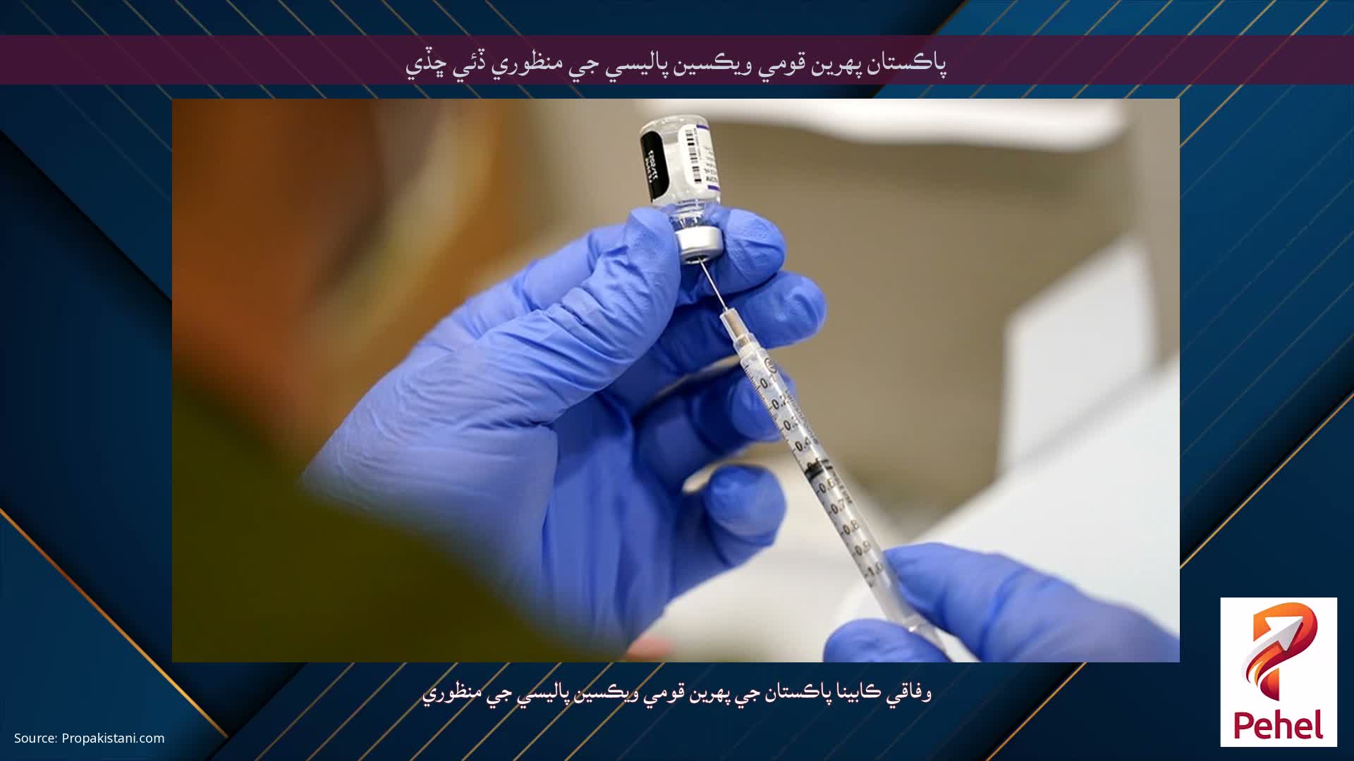 پاڪستان پهرين قومي ويڪسين پاليسي جي منظوري ڏئي ڇڏي