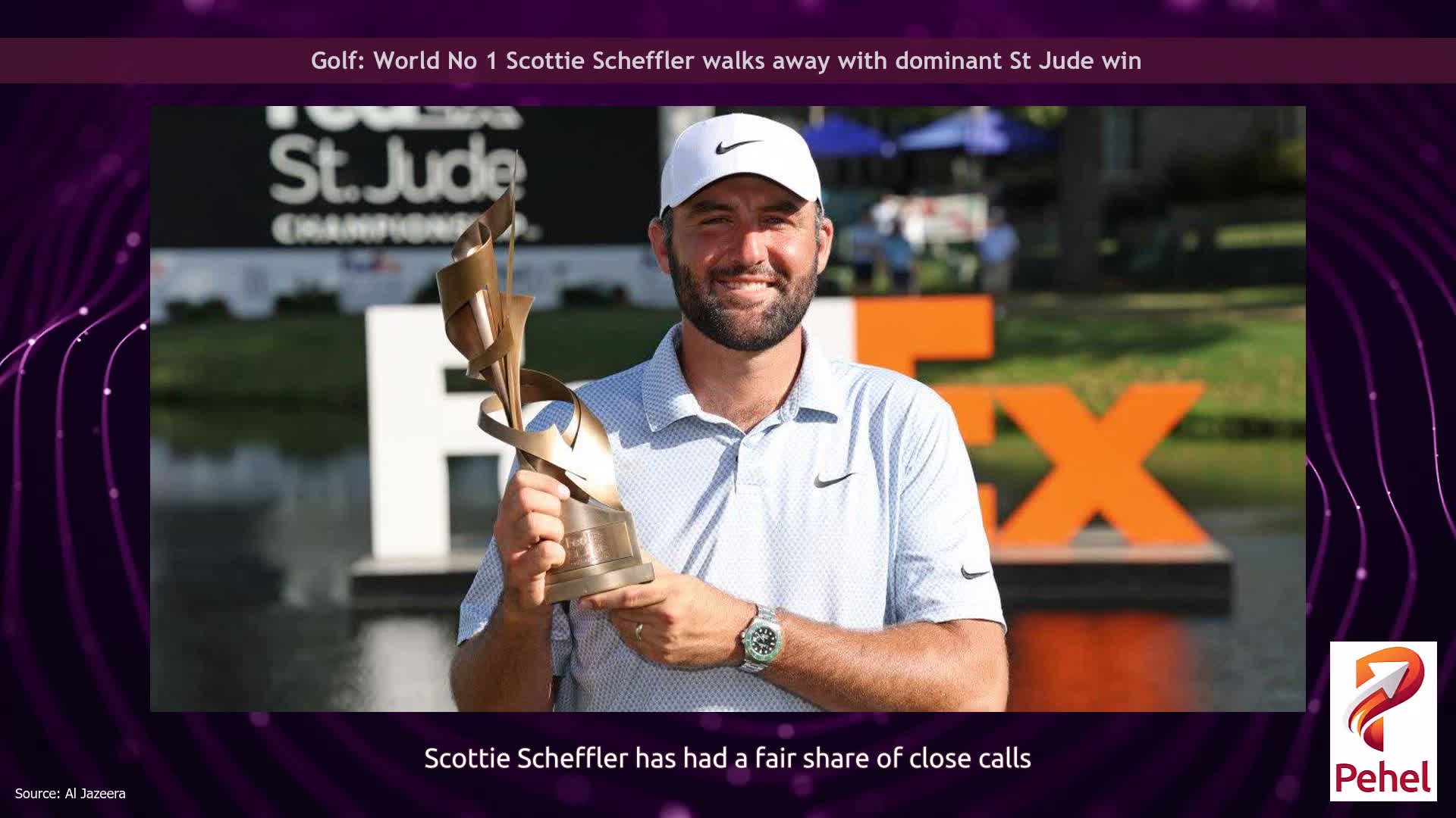 Golf: World No 1 Scottie Scheffler walks away with dominant St Jude win