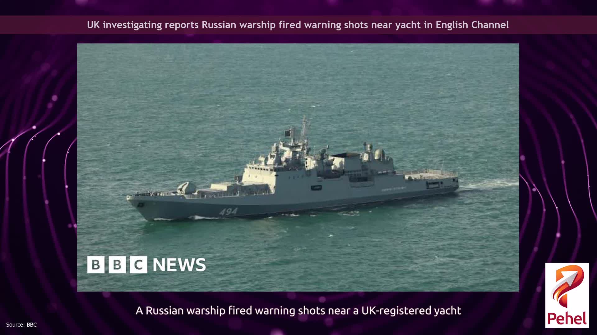 UK investigating reports Russian warship fired warning shots near yacht in English Channel