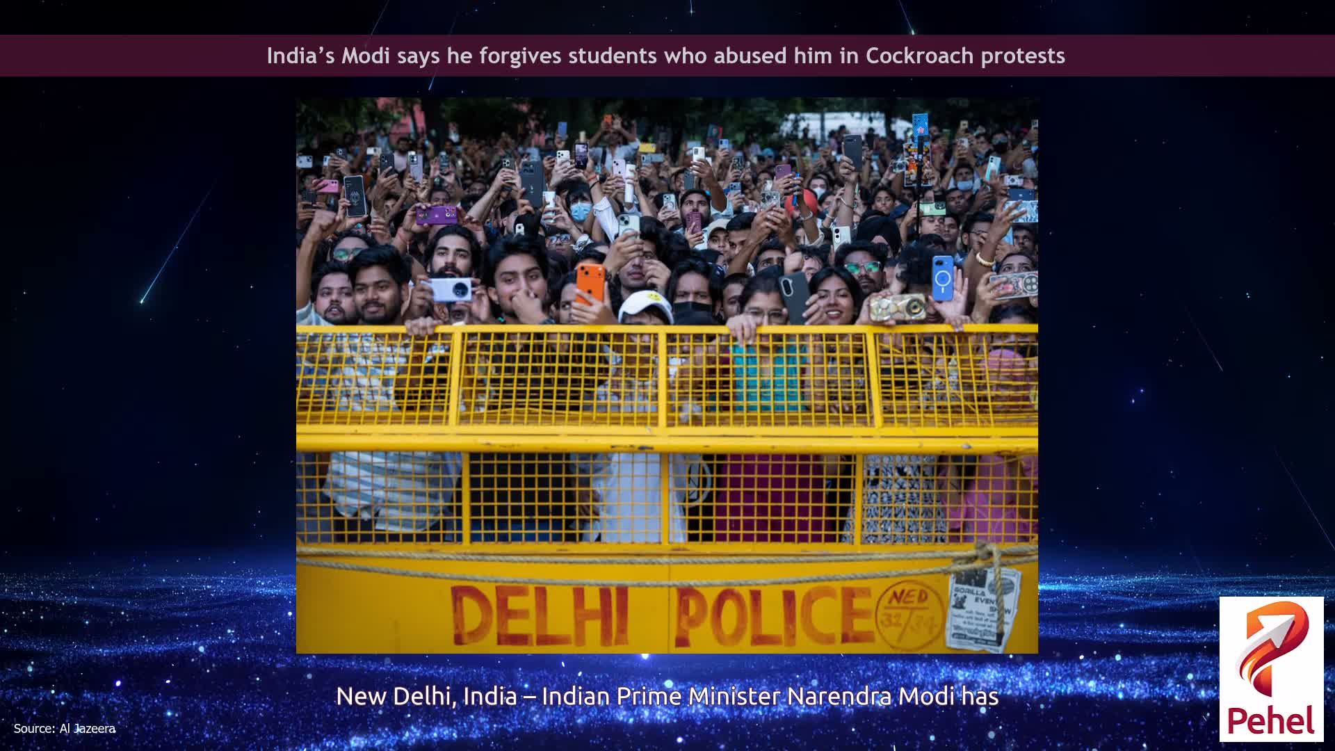 India’s Modi says he forgives students who abused him in Cockroach protests