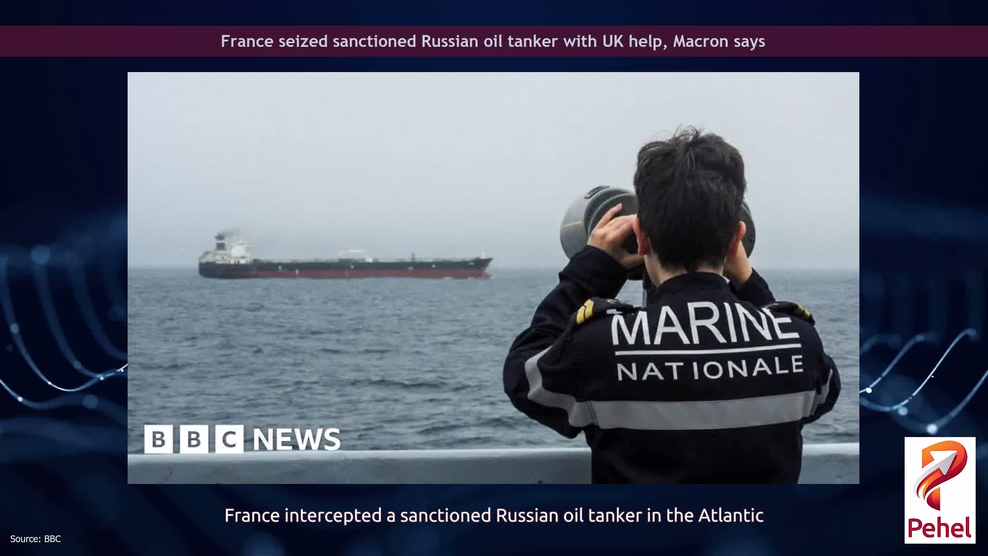 France seized sanctioned Russian oil tanker with UK help, Macron says