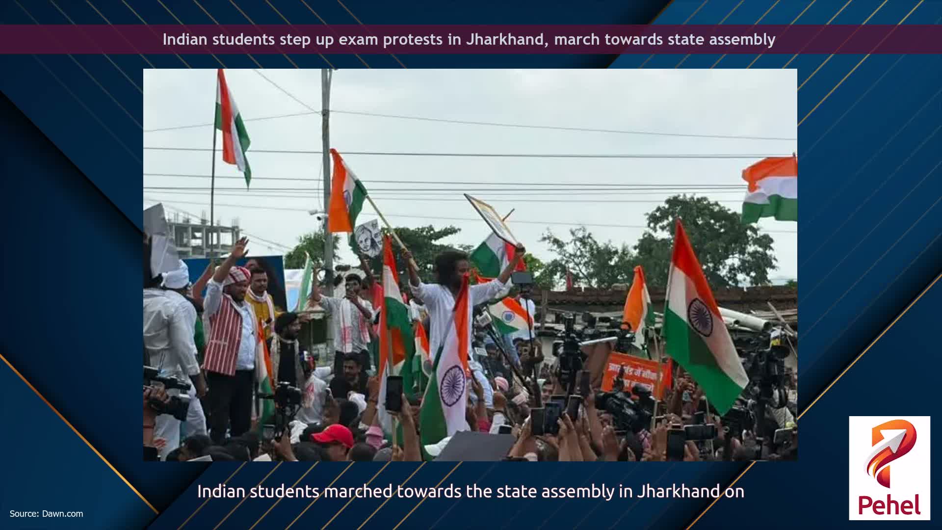 Indian students step up exam protests in Jharkhand, march towards state assembly