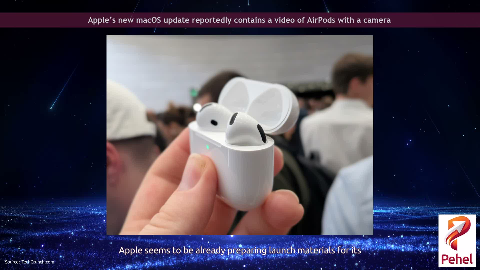 Apple’s new macOS update reportedly contains a video of AirPods with a camera