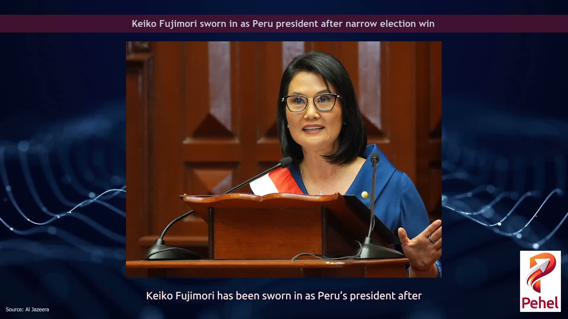Keiko Fujimori sworn in as Peru president after narrow election win