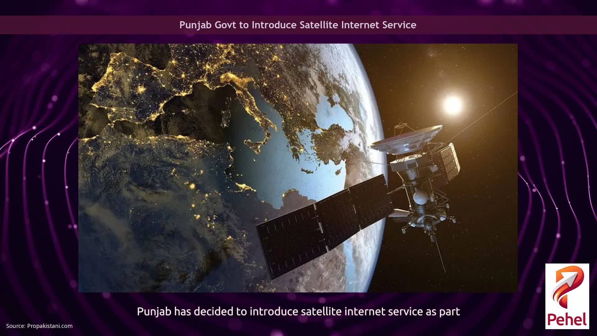 Punjab Govt to Introduce Satellite Internet Service