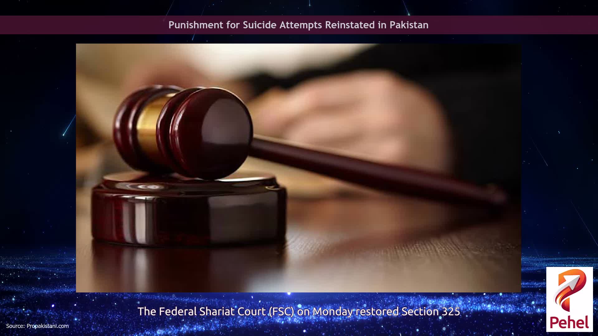 Punishment for Suicide Attempts Reinstated in Pakistan