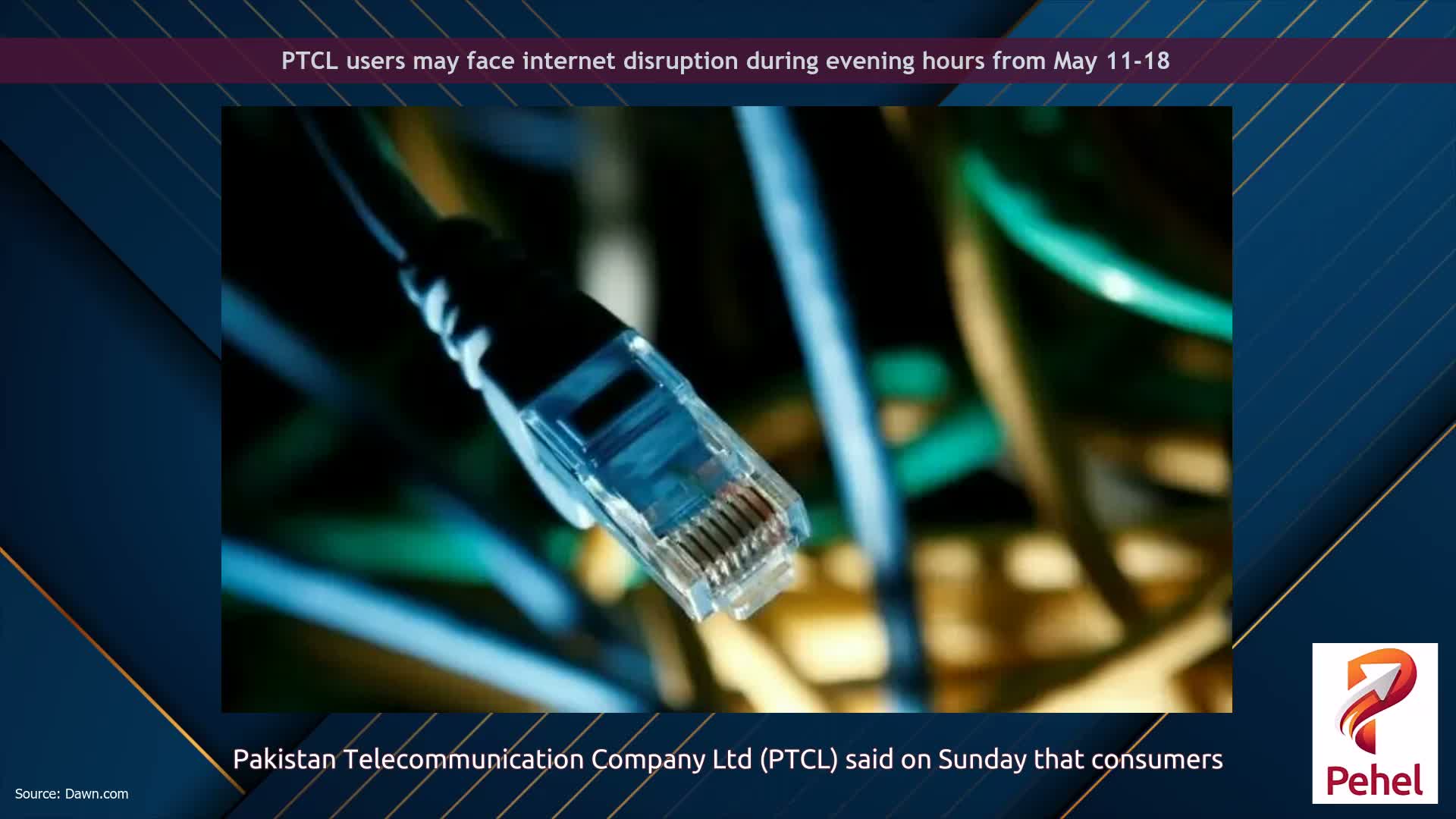 PTCL users may face internet disruption during evening hours from May 11-18