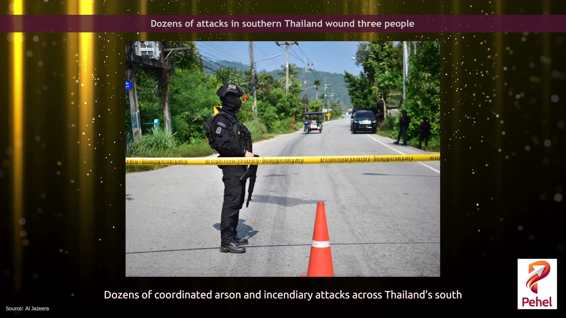 Dozens of attacks in southern Thailand wound three people
