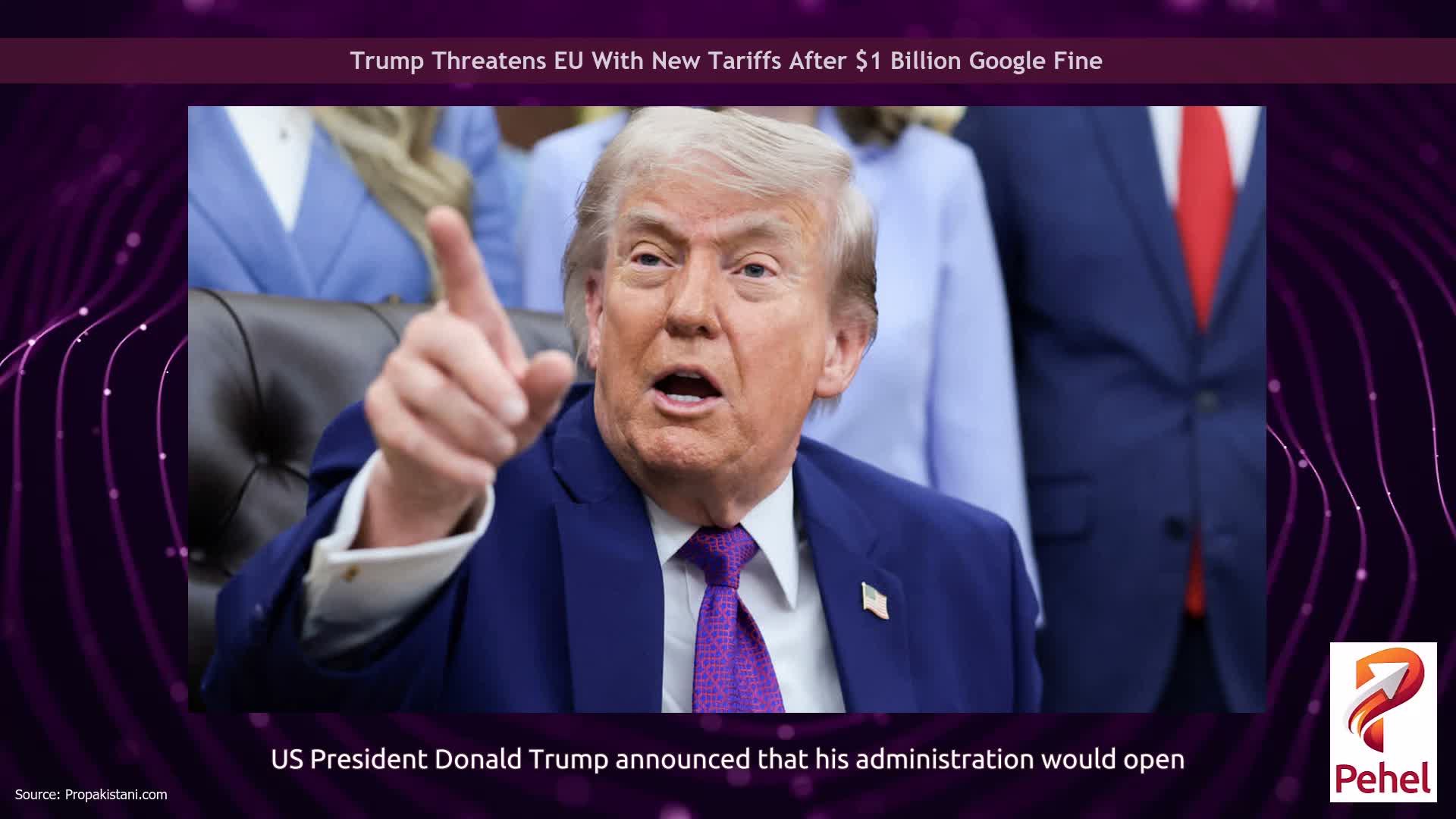 Trump Threatens EU With New Tariffs After $1 Billion Google Fine