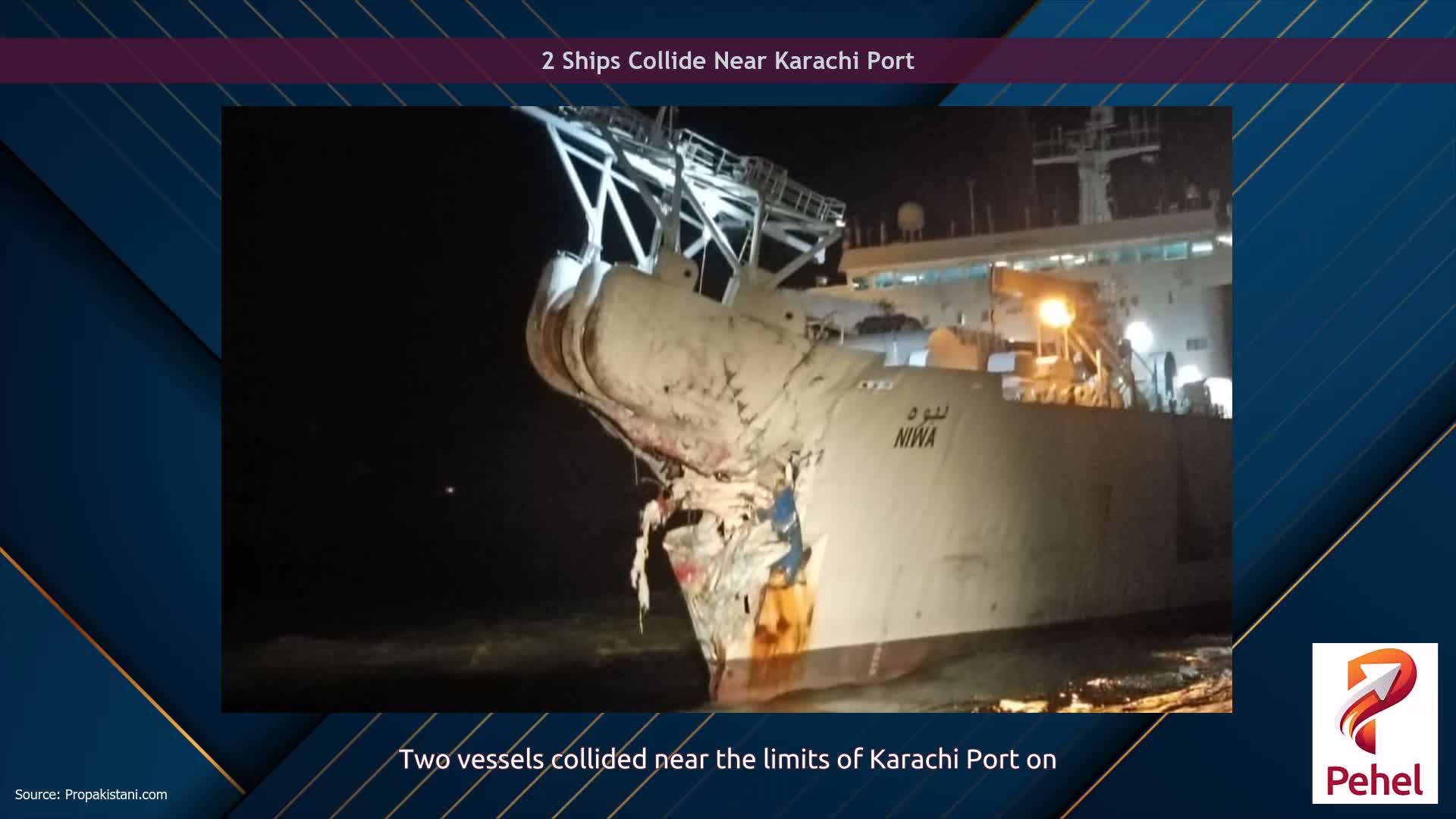 2 Ships Collide Near Karachi Port