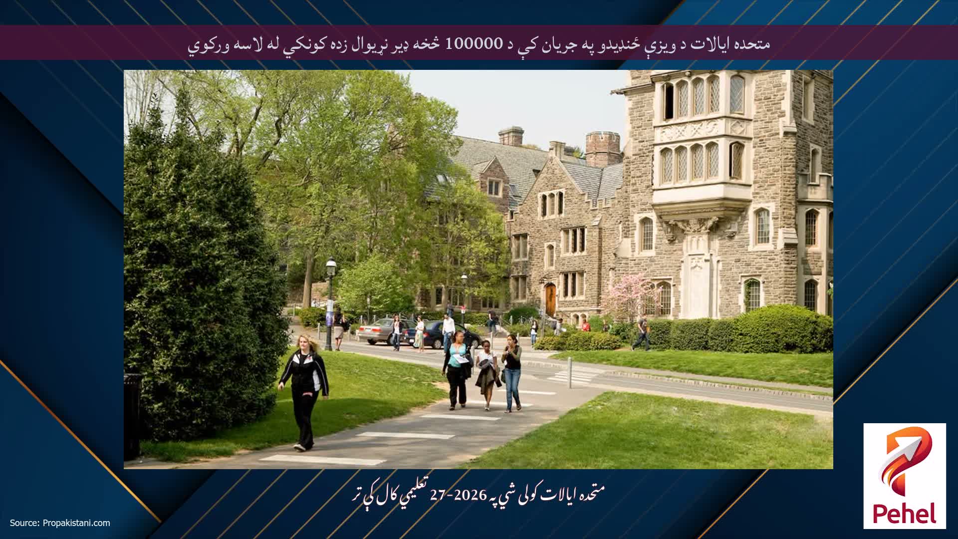 متحده ایالات د ویزې ځنډیدو په جریان کې د 100000 څخه ډیر نړیوال زده کونکي له لاسه ورکوي