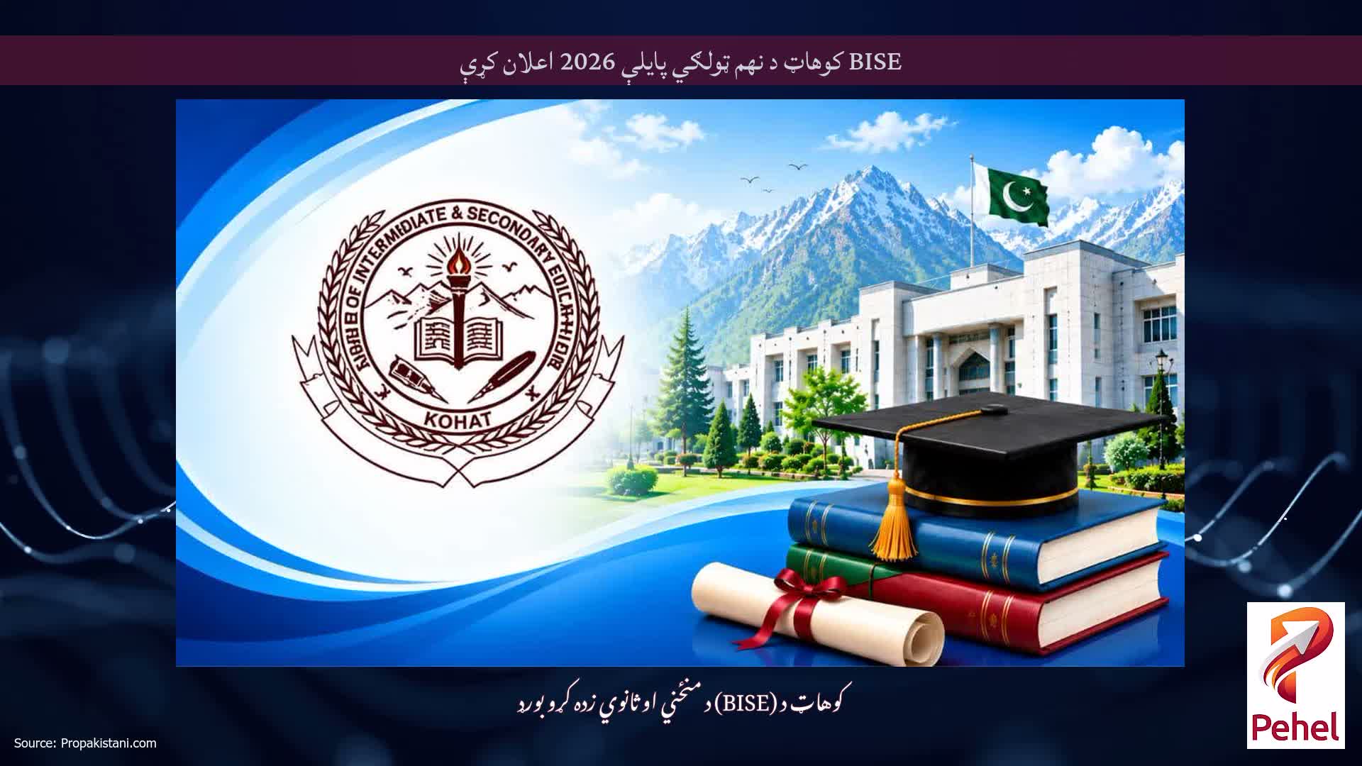 BISE کوهاټ د نهم ټولګي پایلې 2026 اعلان کړې