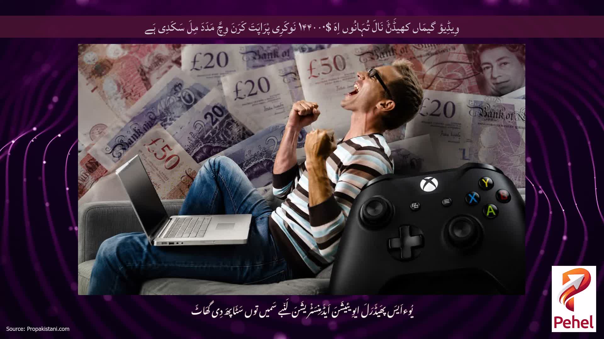 وِیڈِیؤ گیمَاں کھیڈَݨَ نَالَ تُہَانُوں اِہَ $۱۴۴۰۰۰ نَوکَرِی پْرَاپَتَ کَرَنَ وِچَّ مَدَدَ مِلَ سَکَدِی ہَے