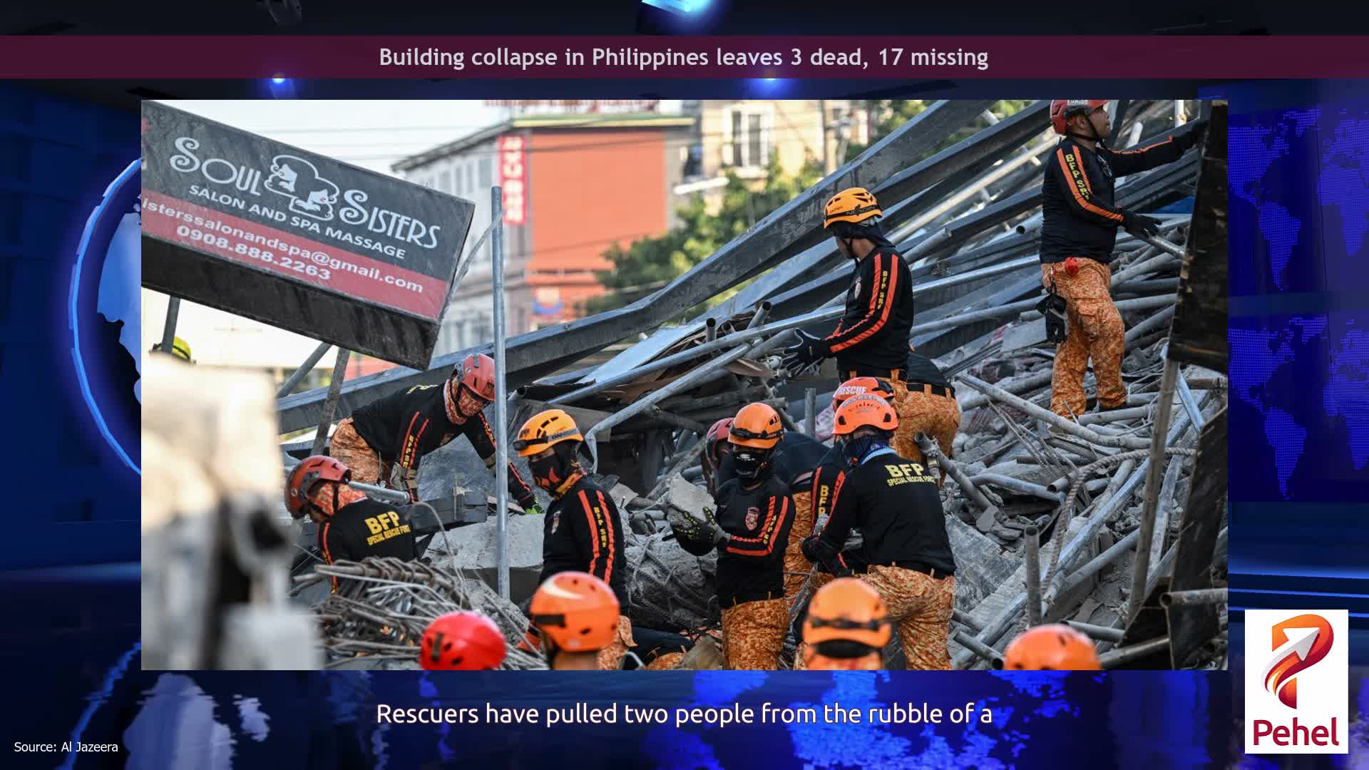 Building collapse in Philippines leaves 3 dead, 17 missing