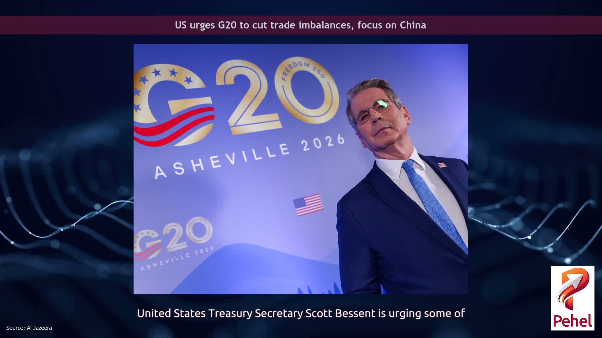 US urges G20 to cut trade imbalances, focus on China