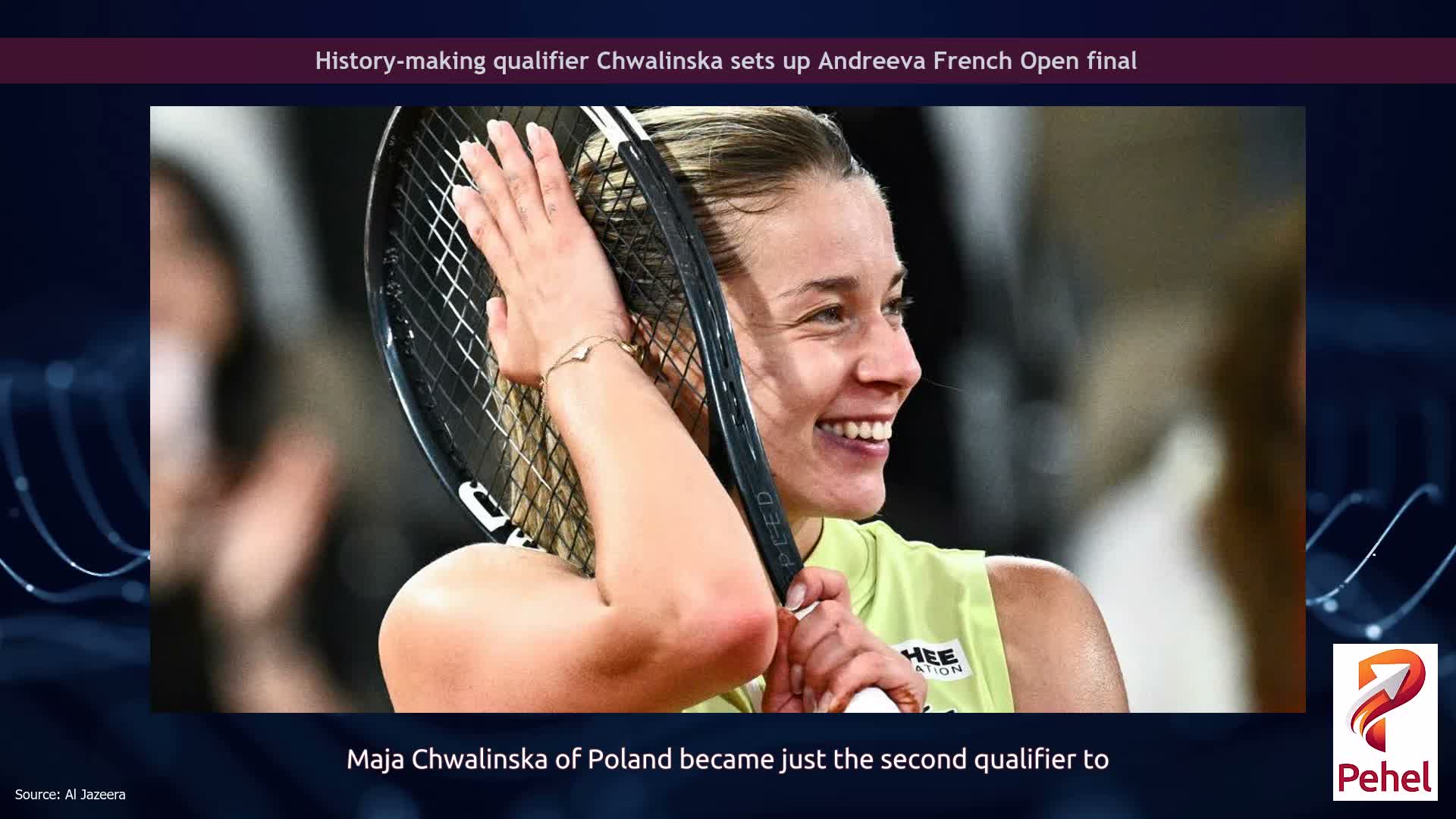 History-making qualifier Chwalinska sets up Andreeva French Open final