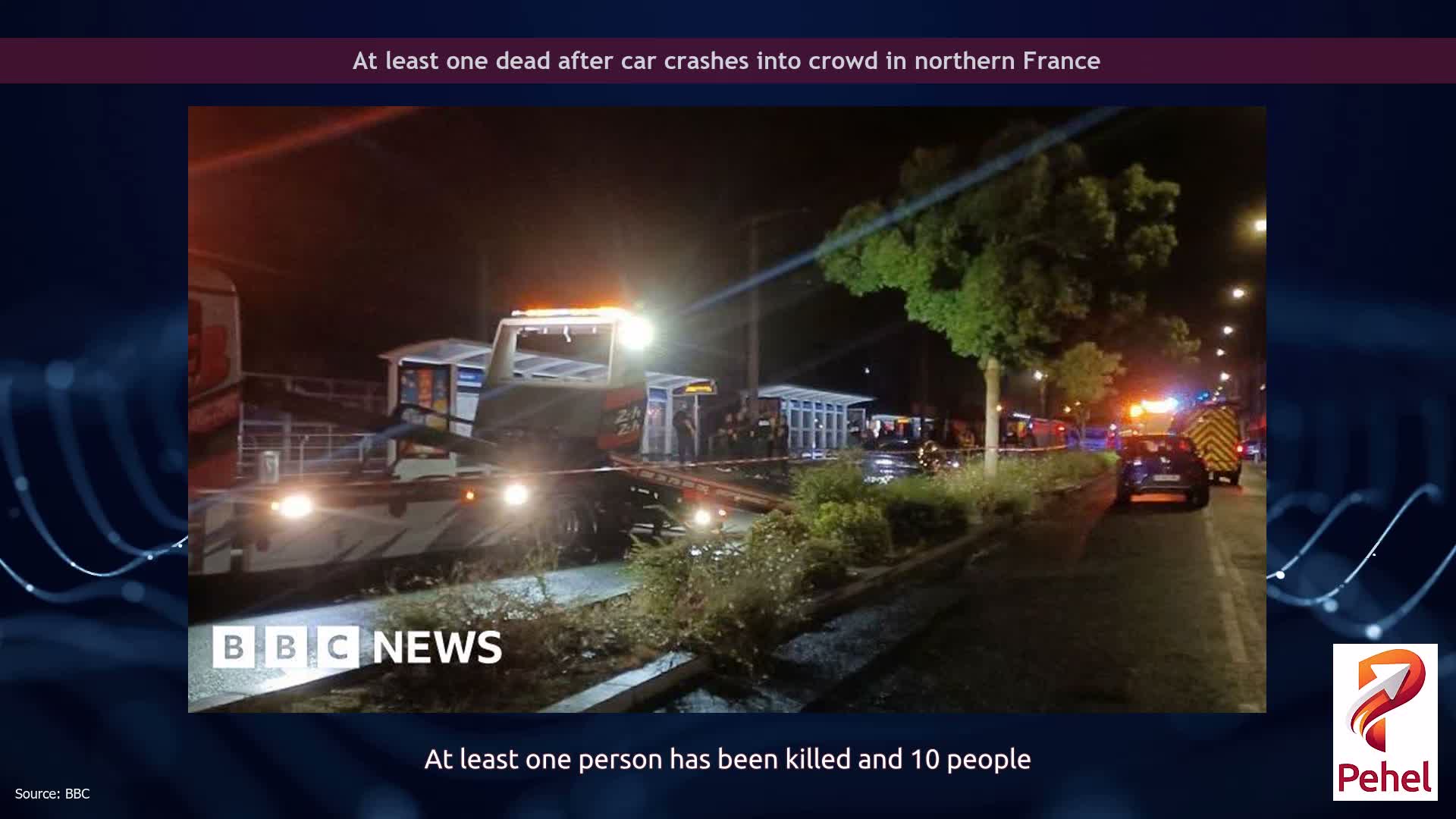 At least one dead after car crashes into crowd in northern France