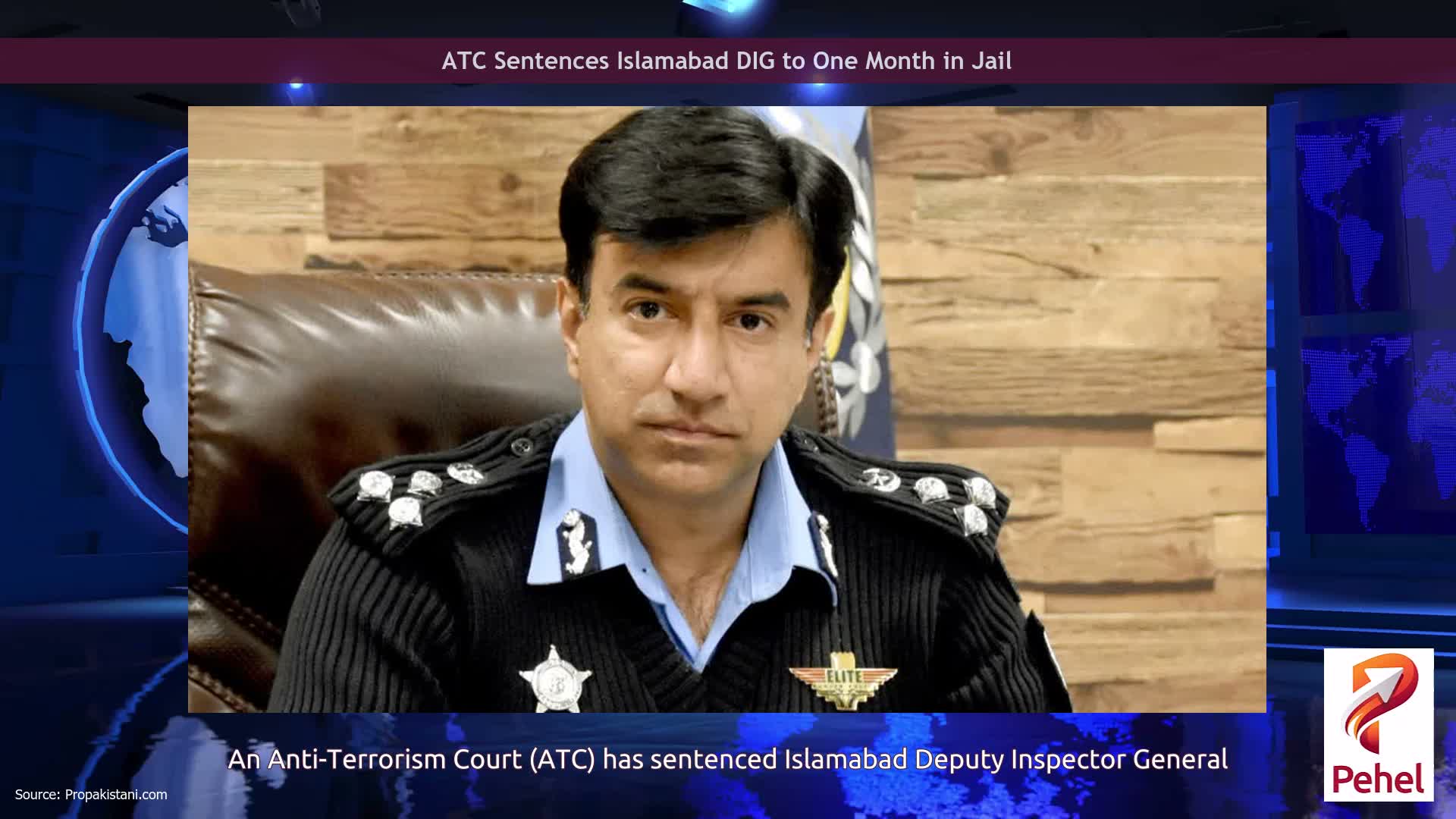 ATC Sentences Islamabad DIG to One Month in Jail
