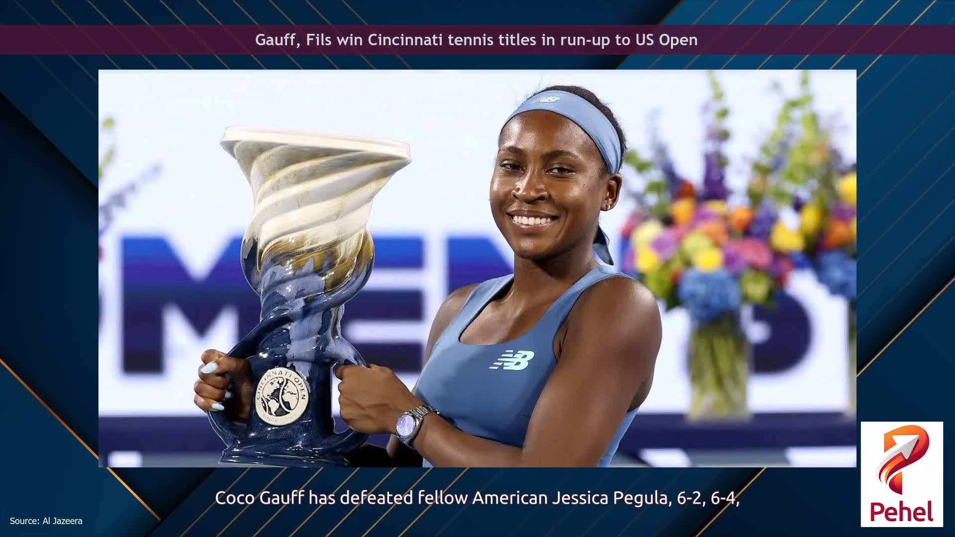 Gauff, Fils win Cincinnati tennis titles in run-up to US Open
