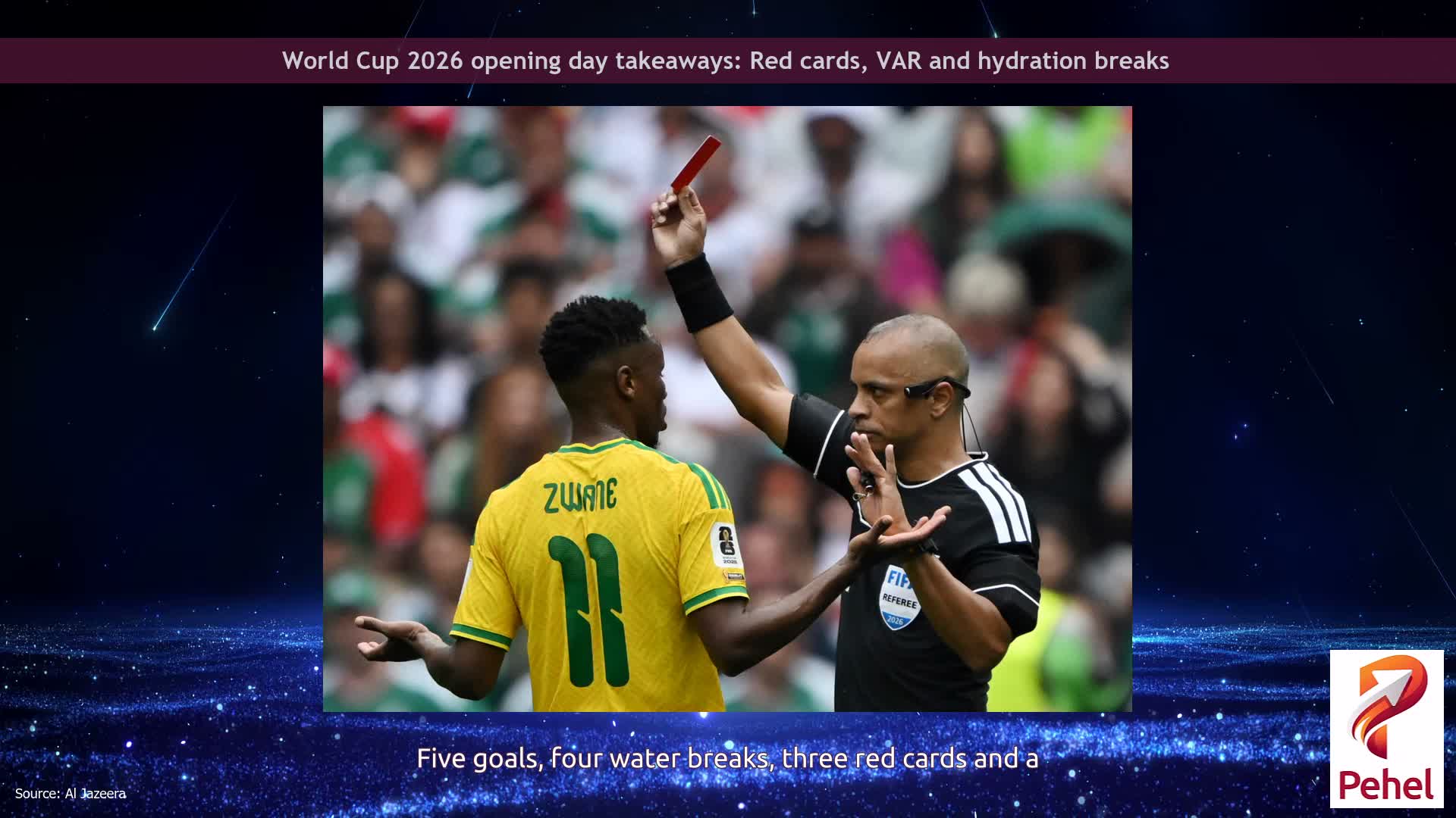 World Cup 2026 opening day takeaways: Red cards, VAR and hydration breaks