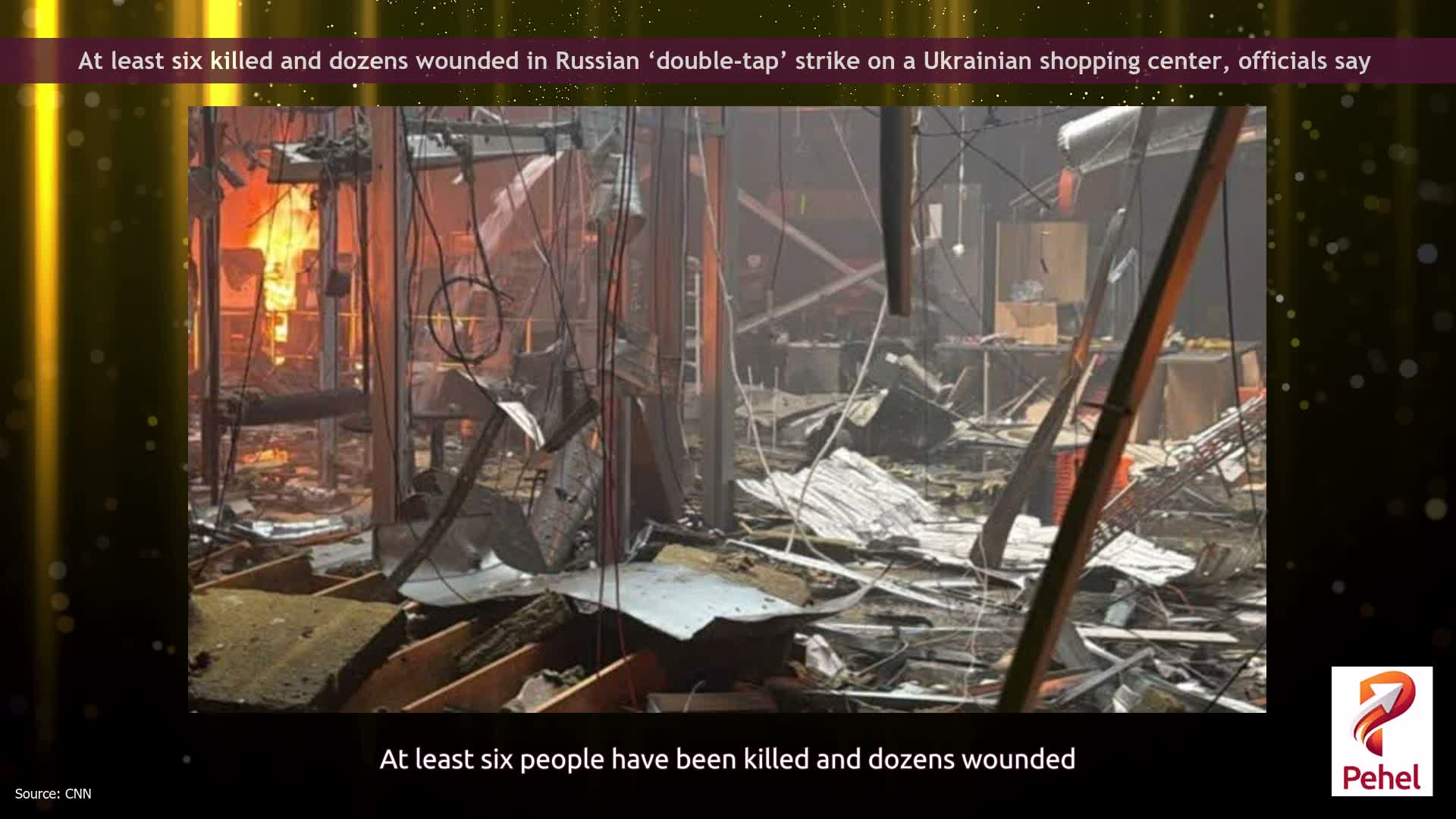 At least six killed and dozens wounded in Russian ‘double-tap’ strike on a Ukrainian shopping center, officials say