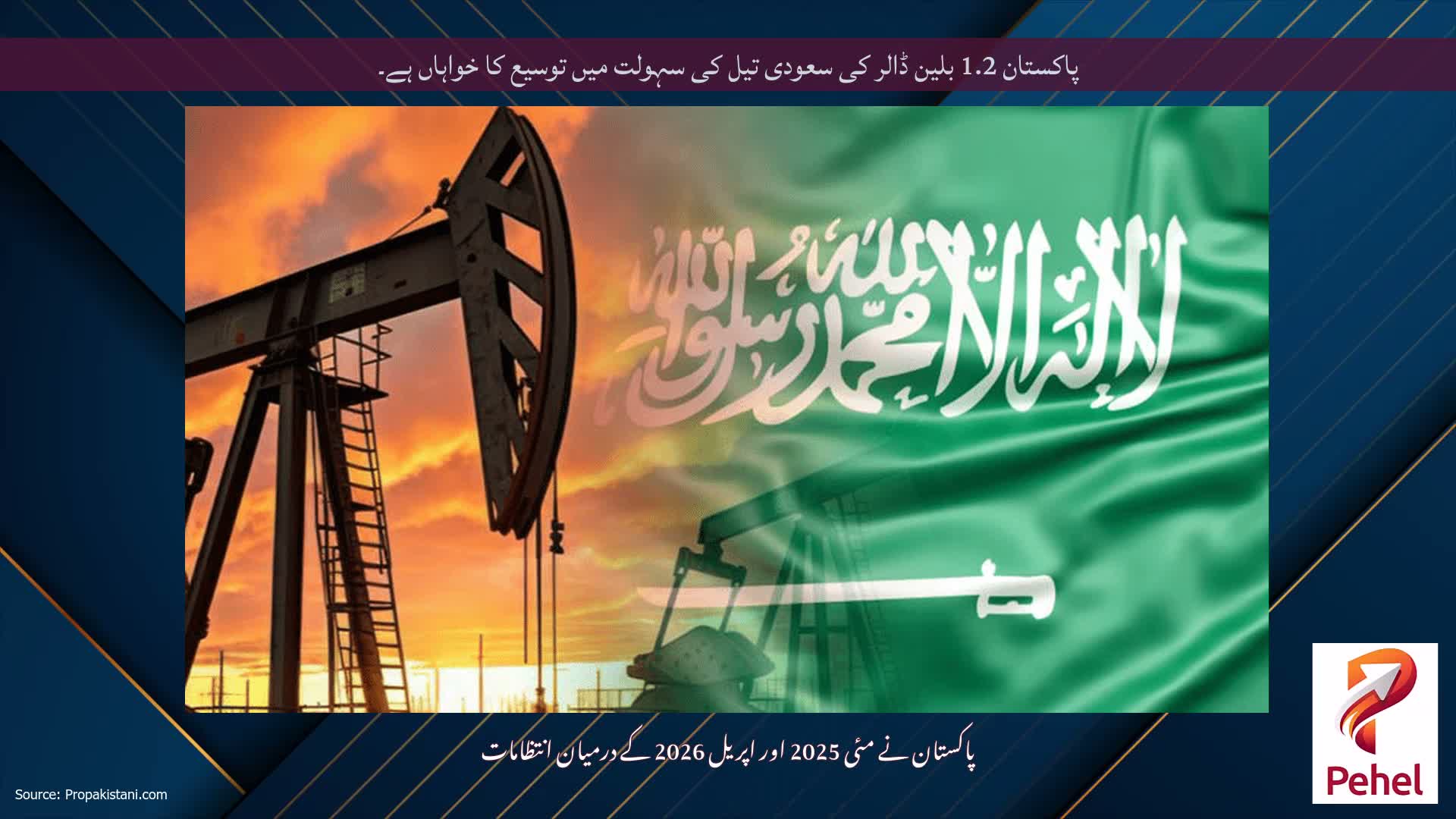 پاکستان 1.2 بلین ڈالر کی سعودی تیل کی سہولت میں توسیع کا خواہاں ہے۔