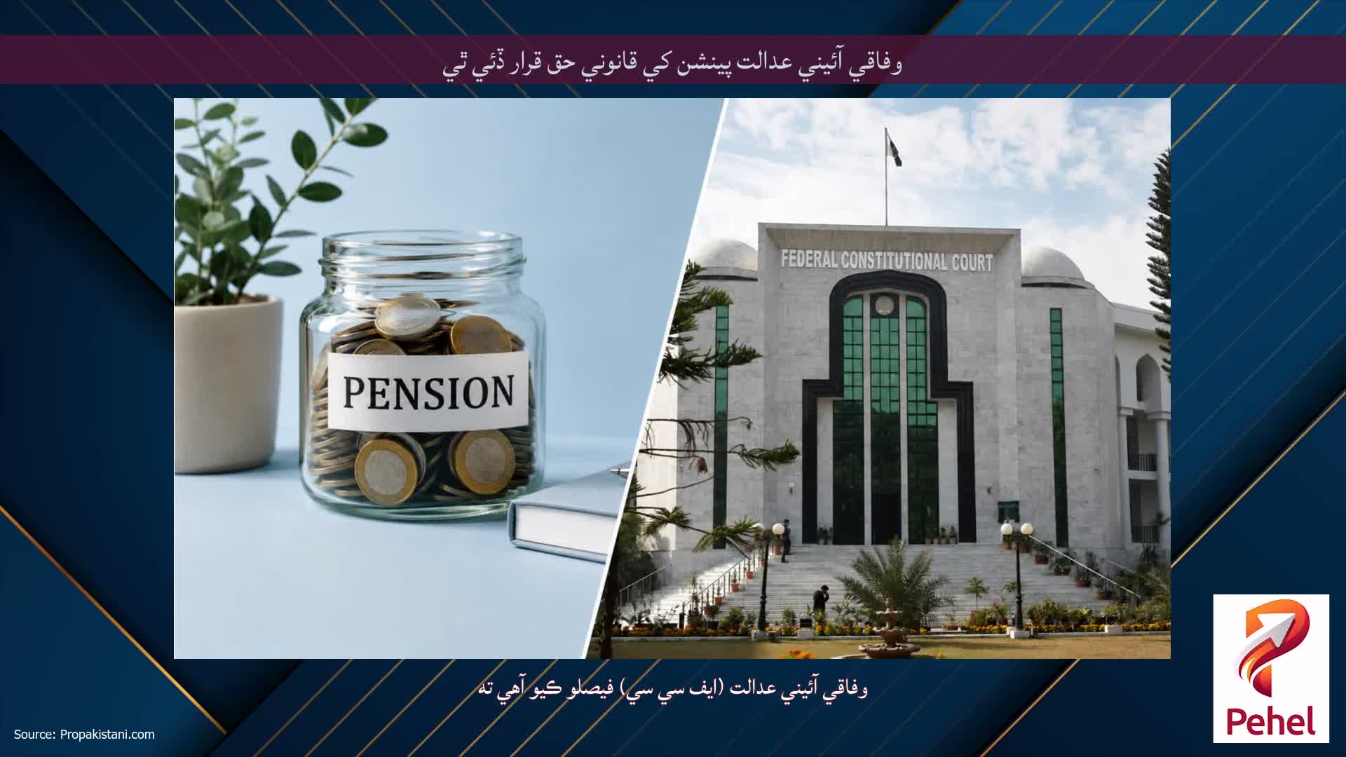 وفاقي آئيني عدالت پينشن کي قانوني حق قرار ڏئي ٿي