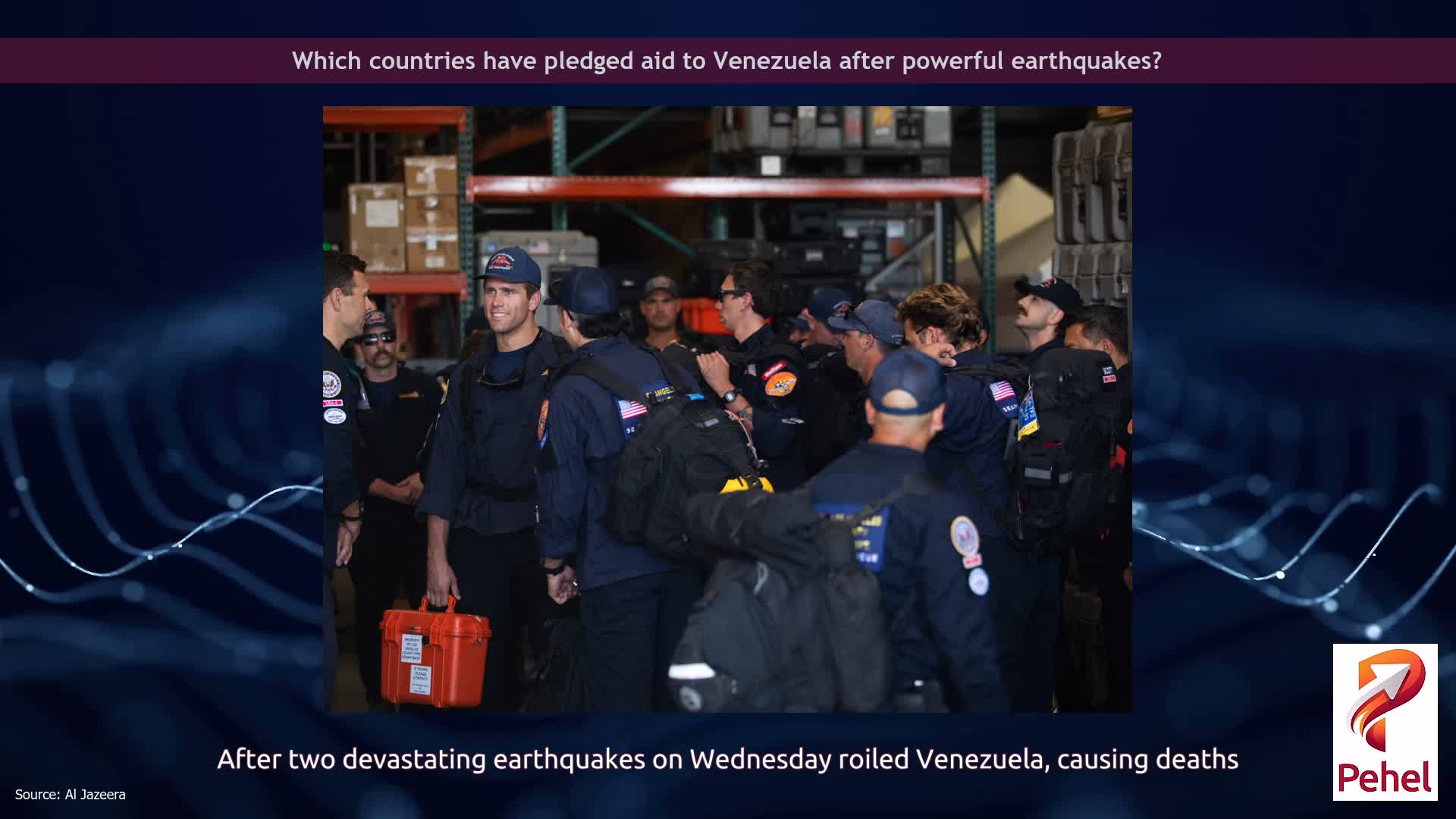 Which countries have pledged aid to Venezuela after powerful earthquakes?