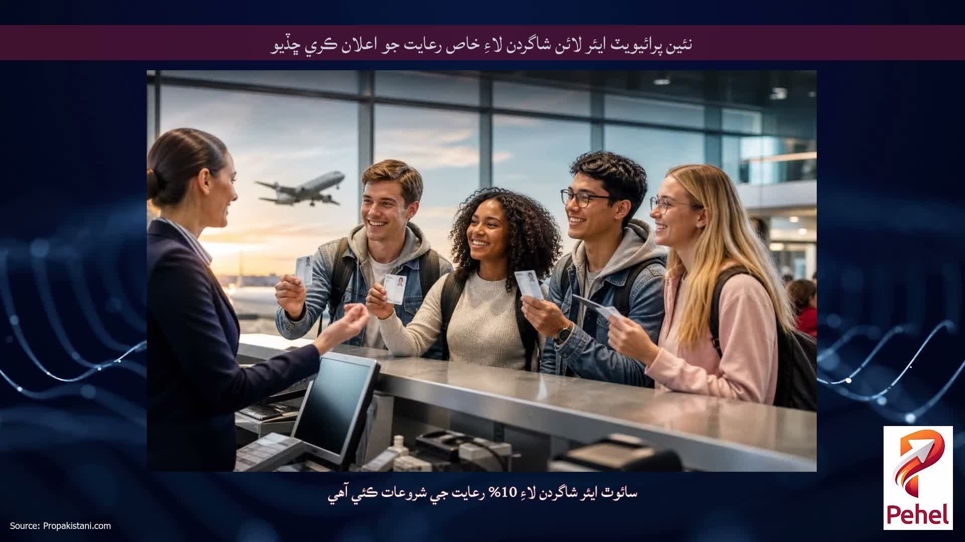 نئين پرائيويٽ ايئر لائن شاگردن لاءِ خاص رعايت جو اعلان ڪري ڇڏيو