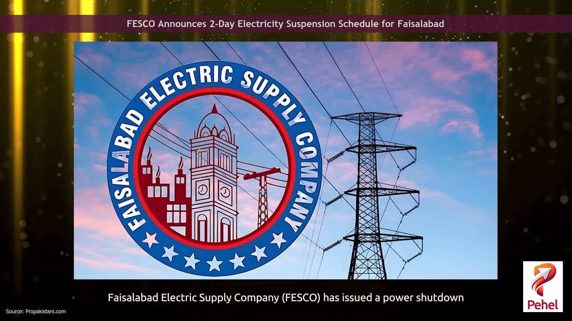 FESCO Announces 2-Day Electricity Suspension Schedule for Faisalabad