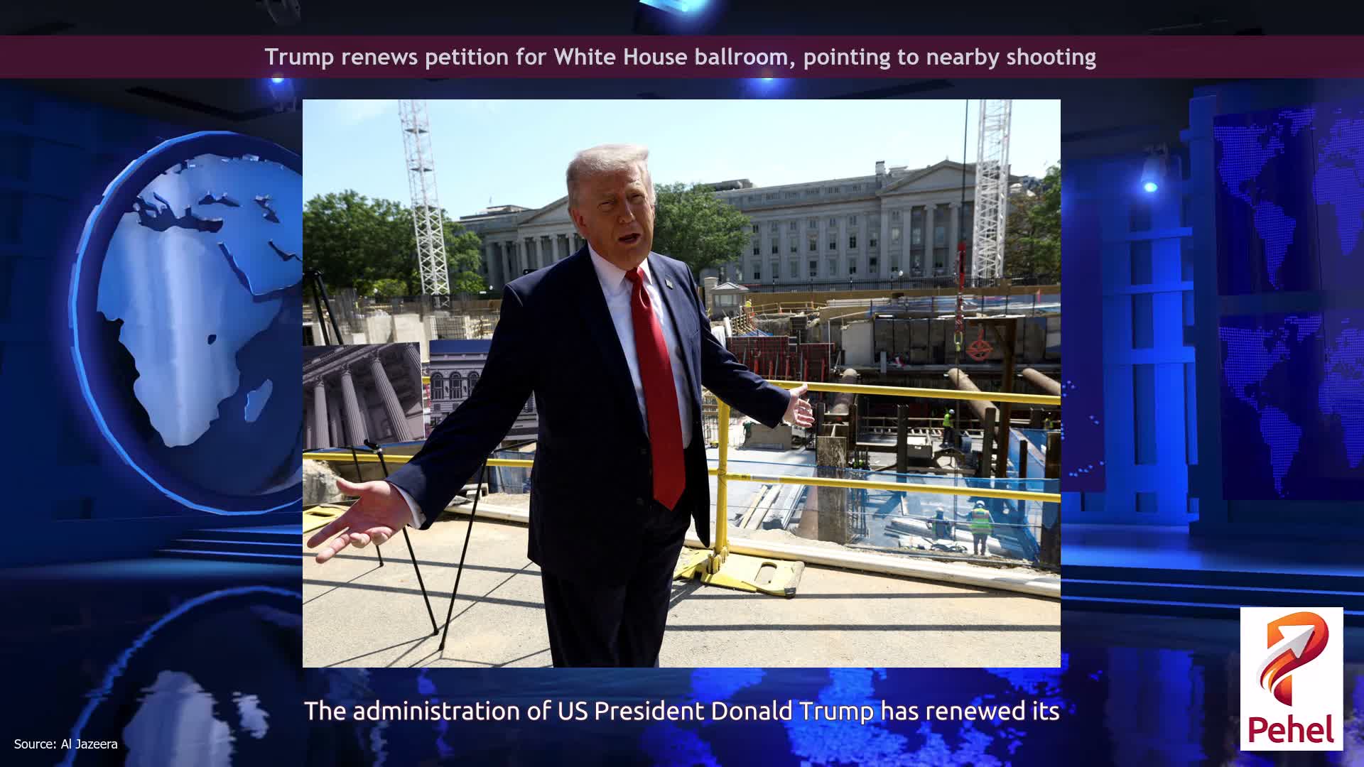 Trump renews petition for White House ballroom, pointing to nearby shooting